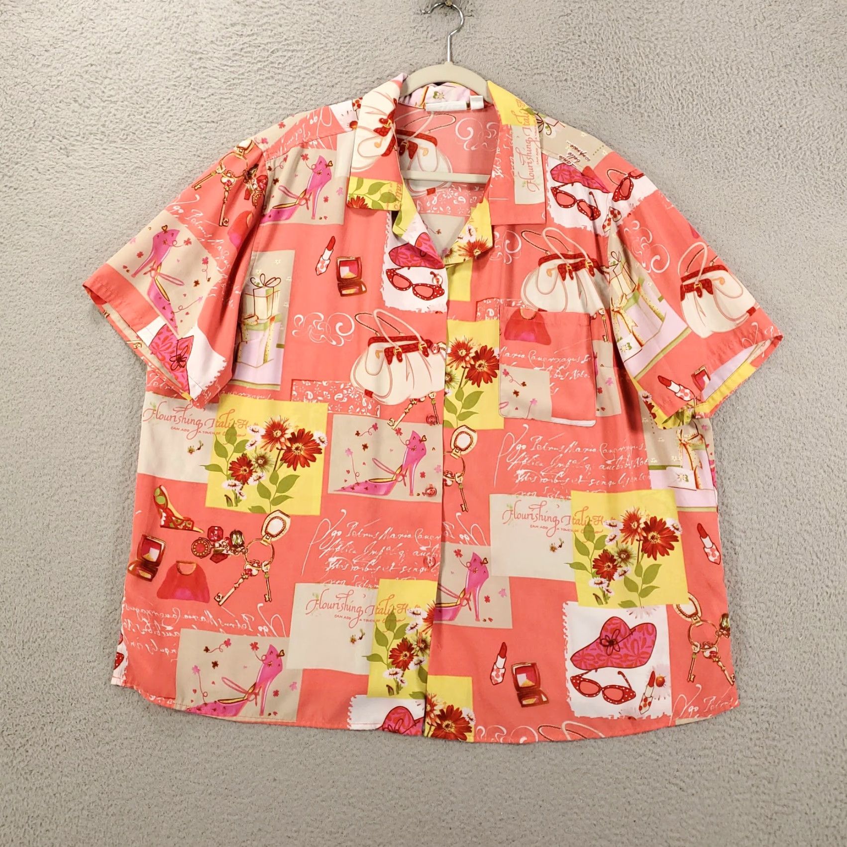 Vintage Susan Graver Blouse Top 2X Cardigan? Size XXL / US 16-18 / IT 52-54 - 2 Thumbnail
