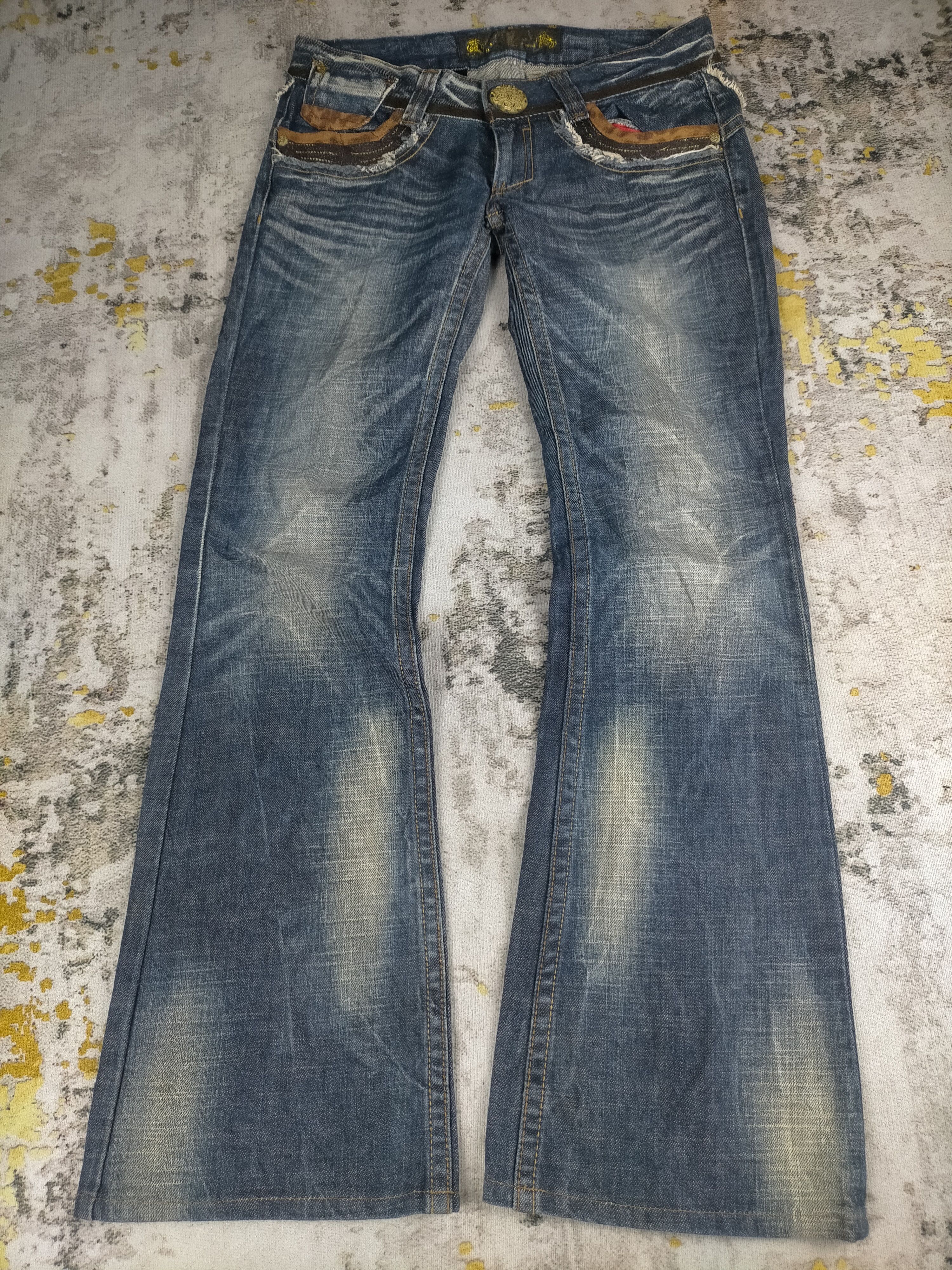 Tornado Mart Vintage Red Pepper Flared Mudwash Jeans Size US 29 - 2 Thumbnail