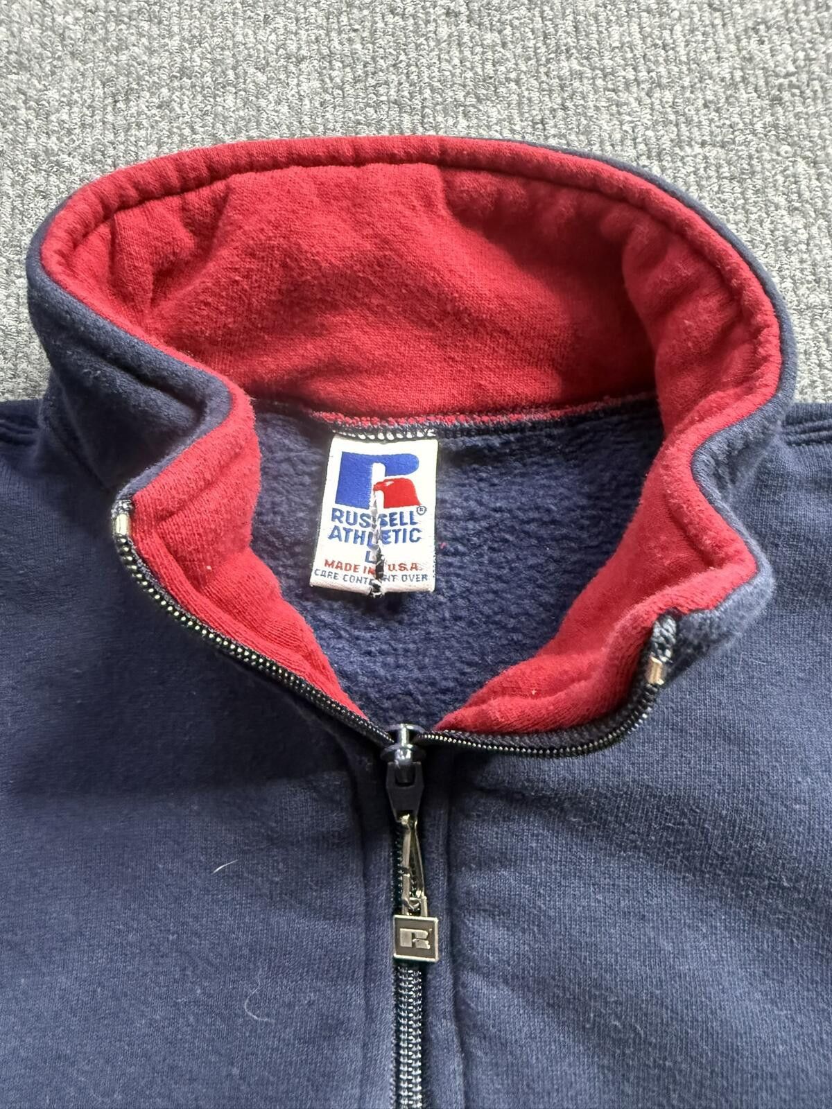 Russell Athletic Vintage 90s Russell Athletic 1/4 Zip Pullover Sweatshirt L Size US L / EU 52-54 / 3 - 4 Thumbnail