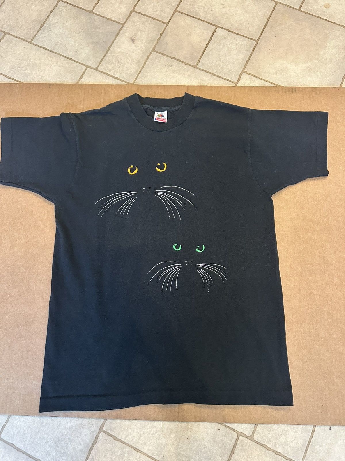Vintage Vintage black cat single stitch shirt Size US M / EU 48-50 / 2 - 1 Thumbnail