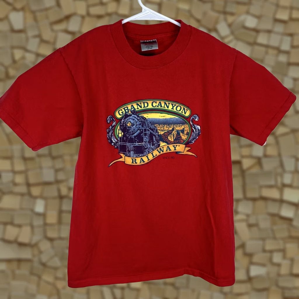Vintage VINTAGE Grand Canyon Railway T Shirt Large Red Oneita 1901 Train Railroad Men's Size US L / EU 52-54 / 3 - 1 Thumbnail