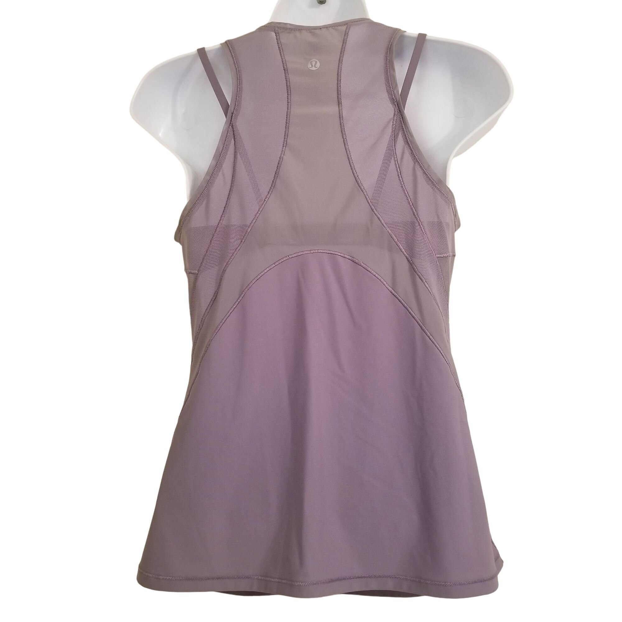 Lululemon Lululemon Lavender Tank Top Attached Bra 6 FRESH in MESH Ath Size M / US 6-8 / IT 42-44 - 3 Thumbnail