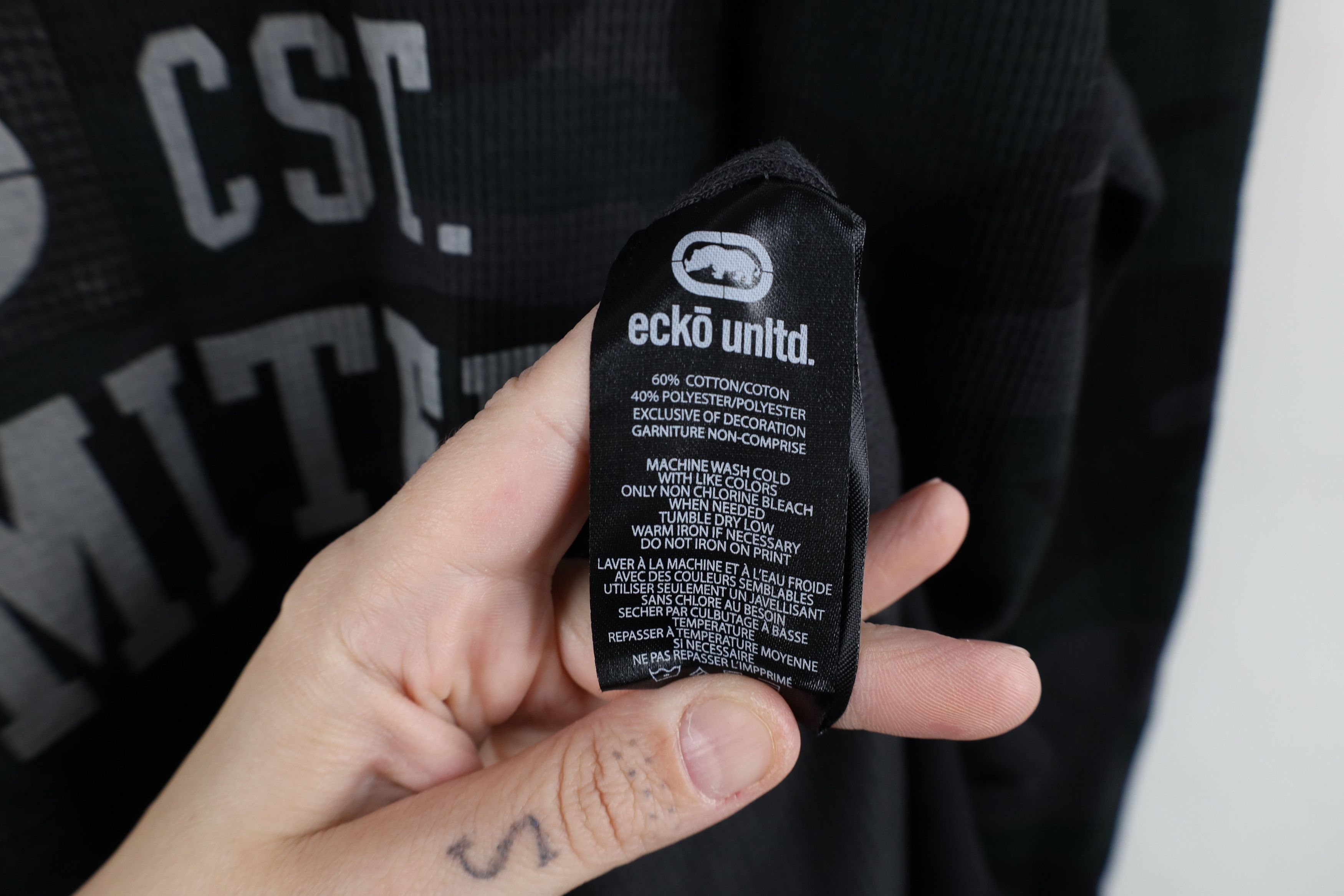 Ecko Unltd. Deadstock Vintage Y2K Ecko Thermal Waffle Knit T-Shirt Size US XXL / EU 58 / 5 - 11 Thumbnail