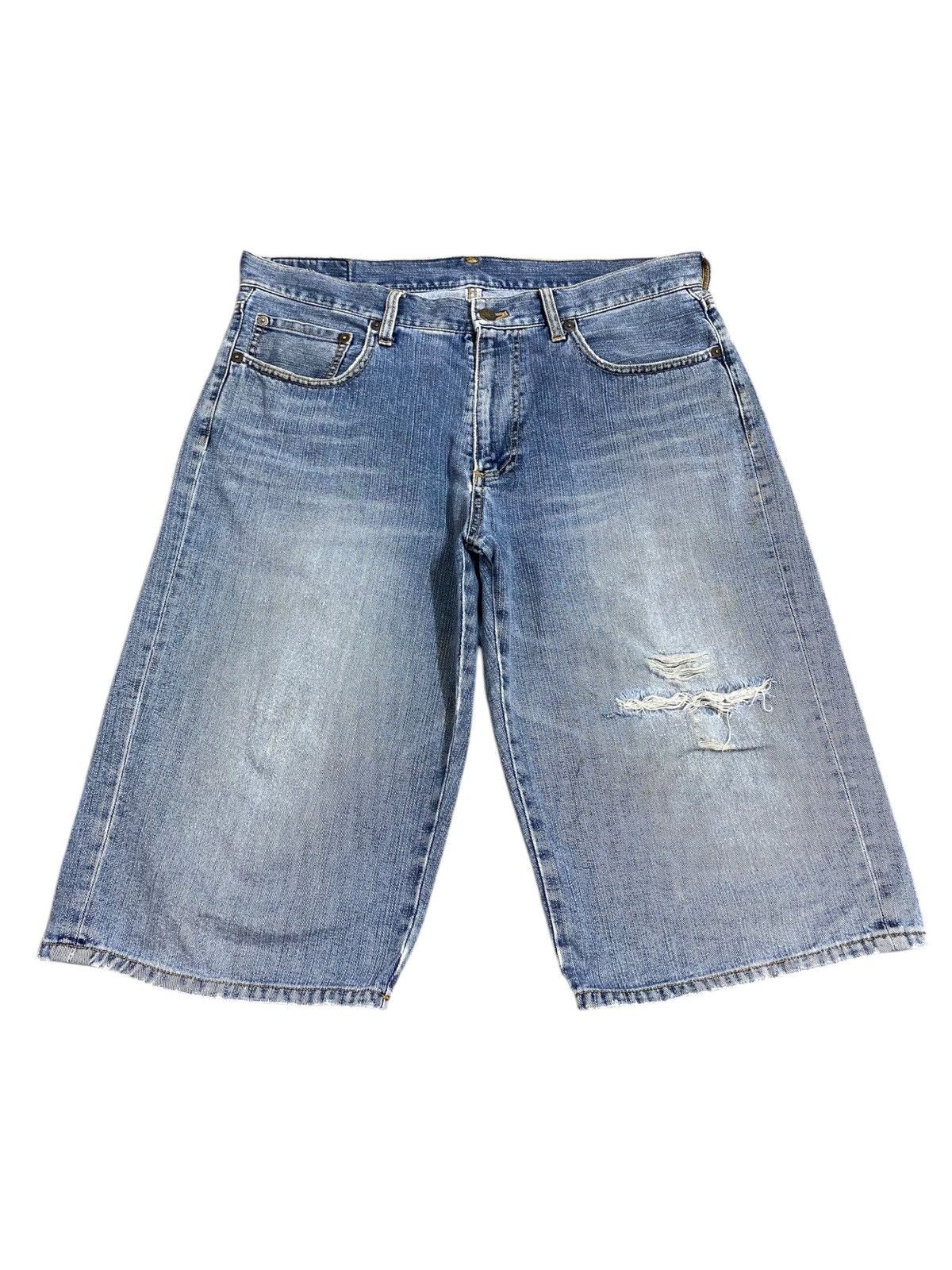 Converse Vintage Converse Est 1908s Faded Distressed Short Jeans Size US 35 - 1 Thumbnail