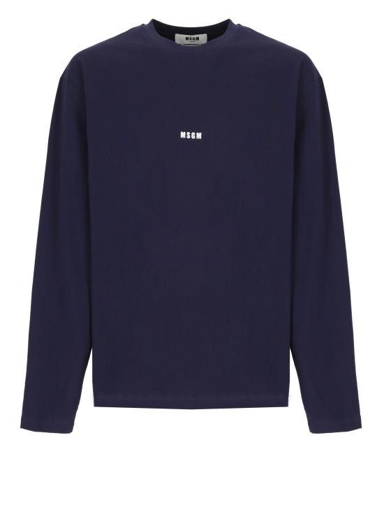 MSGM MSGM Men T-Shirts 3840MM501 25700287 Blue Size US XL / EU 56 / 4 - 1 Thumbnail