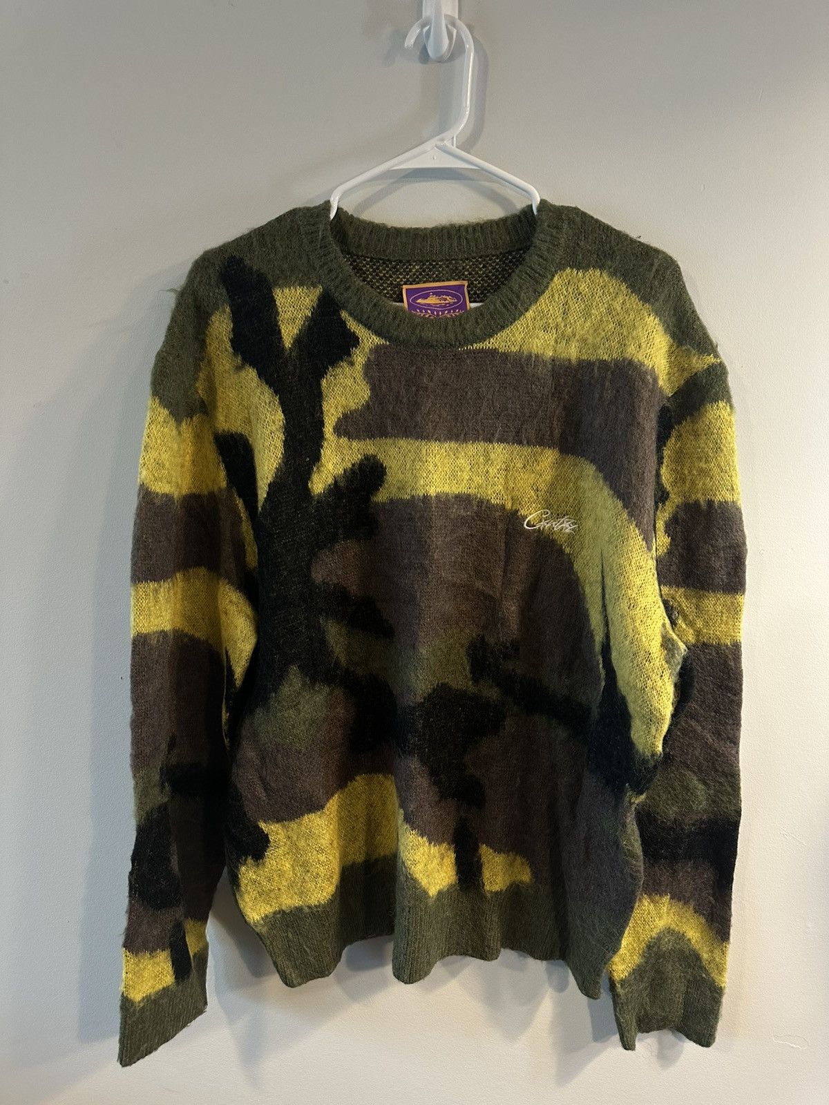 トップス corteiz mohair knit yellow camo Corteiz Mohair Knit Gutta Camo Men's - SS23 - US