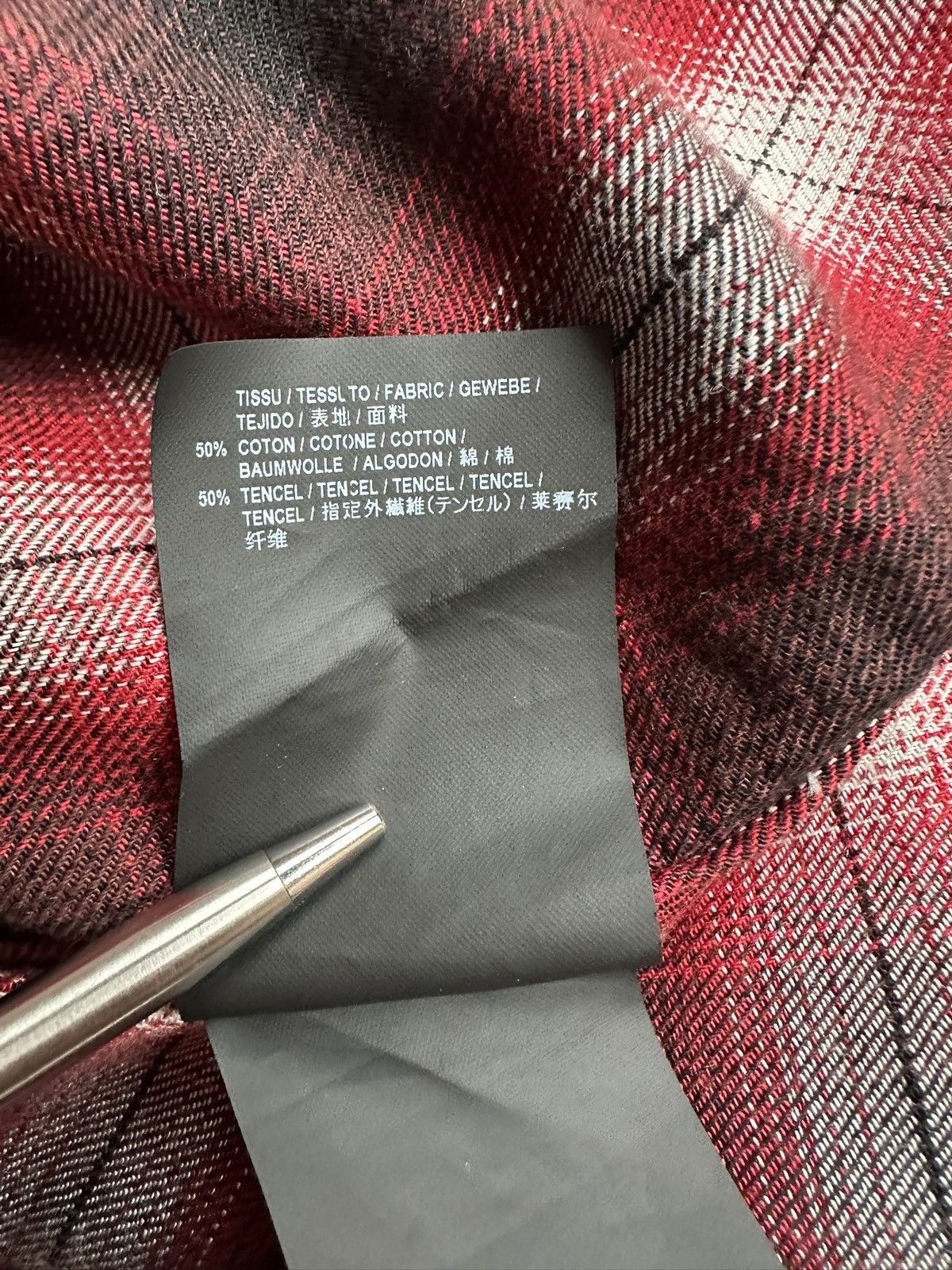 Saint Laurent Paris FW16 Saint Laurent Palladium red black flannel Hedi L Size US L / EU 52-54 / 3 - 25 Thumbnail
