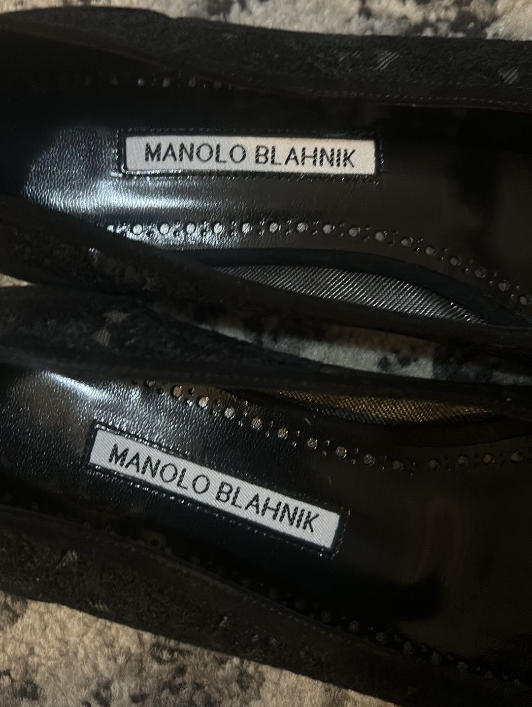 Manolo Blahnik MANOLO BLAHNIK Verizzo 10 Lace Flat size 37.5 Size US 7.5 / IT 37.5 - 4 Thumbnail