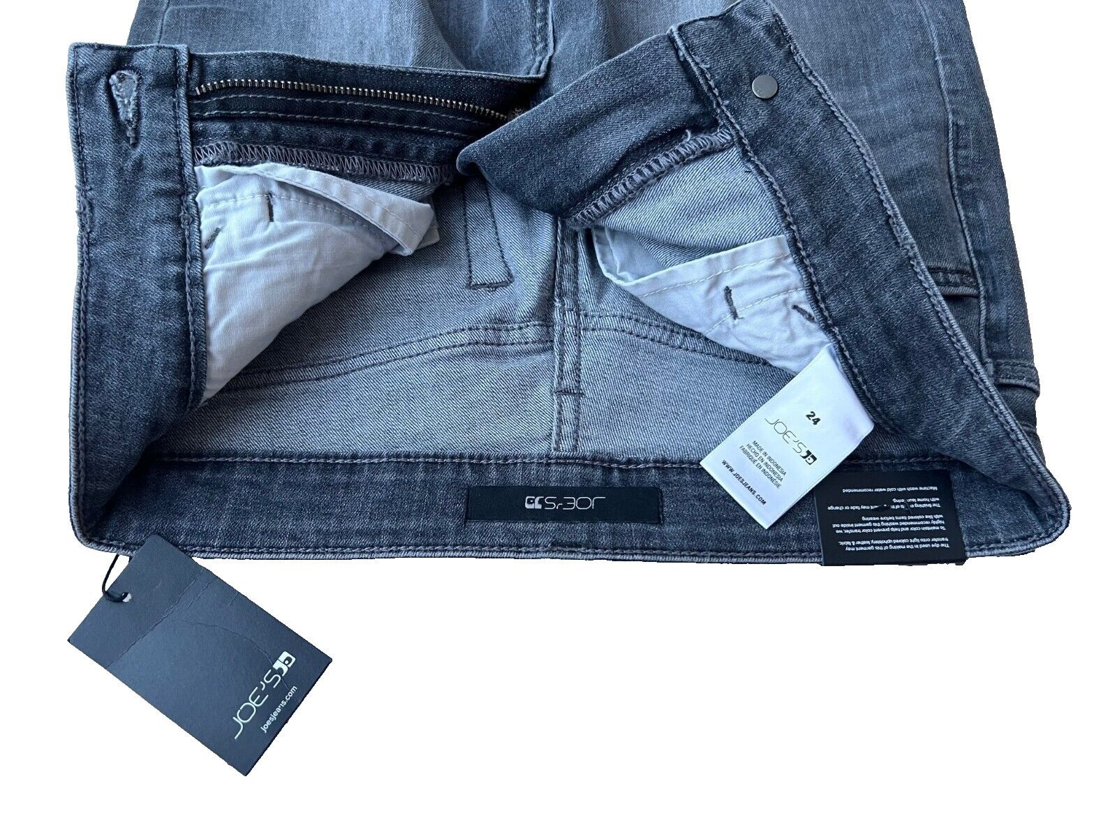 Joe's Joe's Jeans Wide Leg Crop Flawless Two Tone Grey ( 24 ) Size 24" / US 00 / IT 34 - 2 Thumbnail