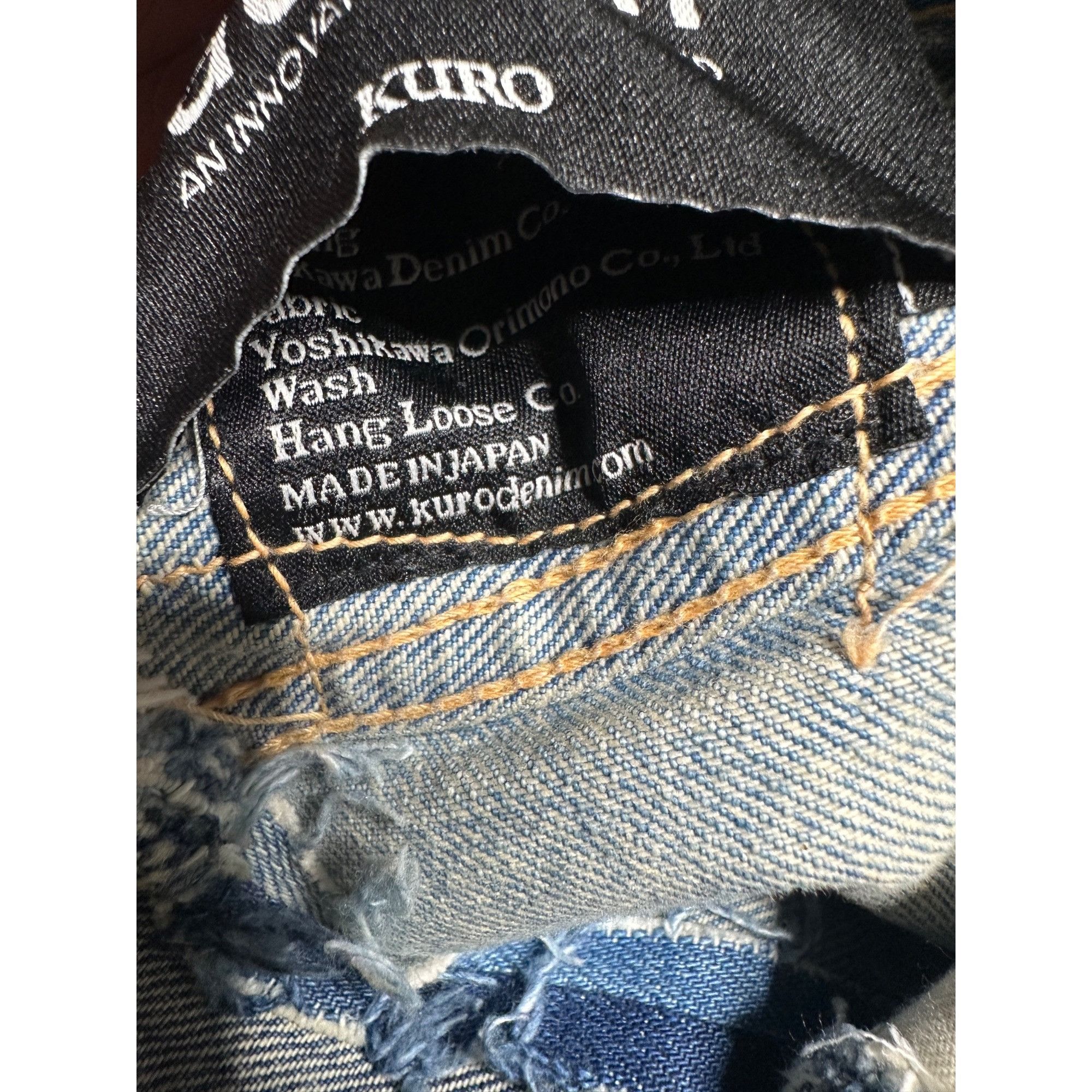 KURO Kuro Denim Japanese vintage selvedge remake jeans, made in J Size US 33 - 6 Thumbnail