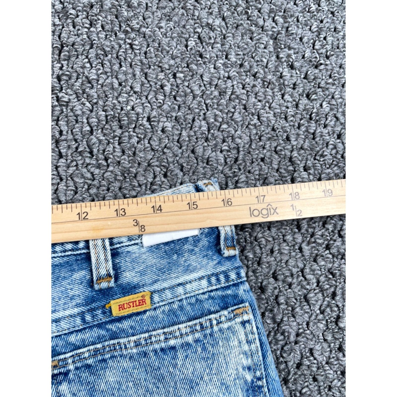 Denime VINTAGE Rustler Jeans 80s Denim Adults Men 32 x 26 Light Blue 5-Pocket 80s Retro Hipster Talon Zipper Mens Size US 32 / EU 48 - 6 Thumbnail