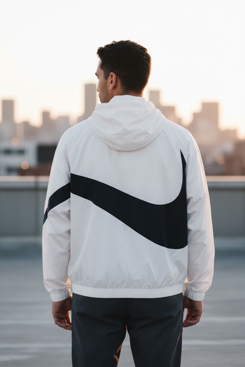 Nike Nike Hoodies Big Swoosh Windbreaker Size US M / EU 48-50 / 2 - 2 Thumbnail