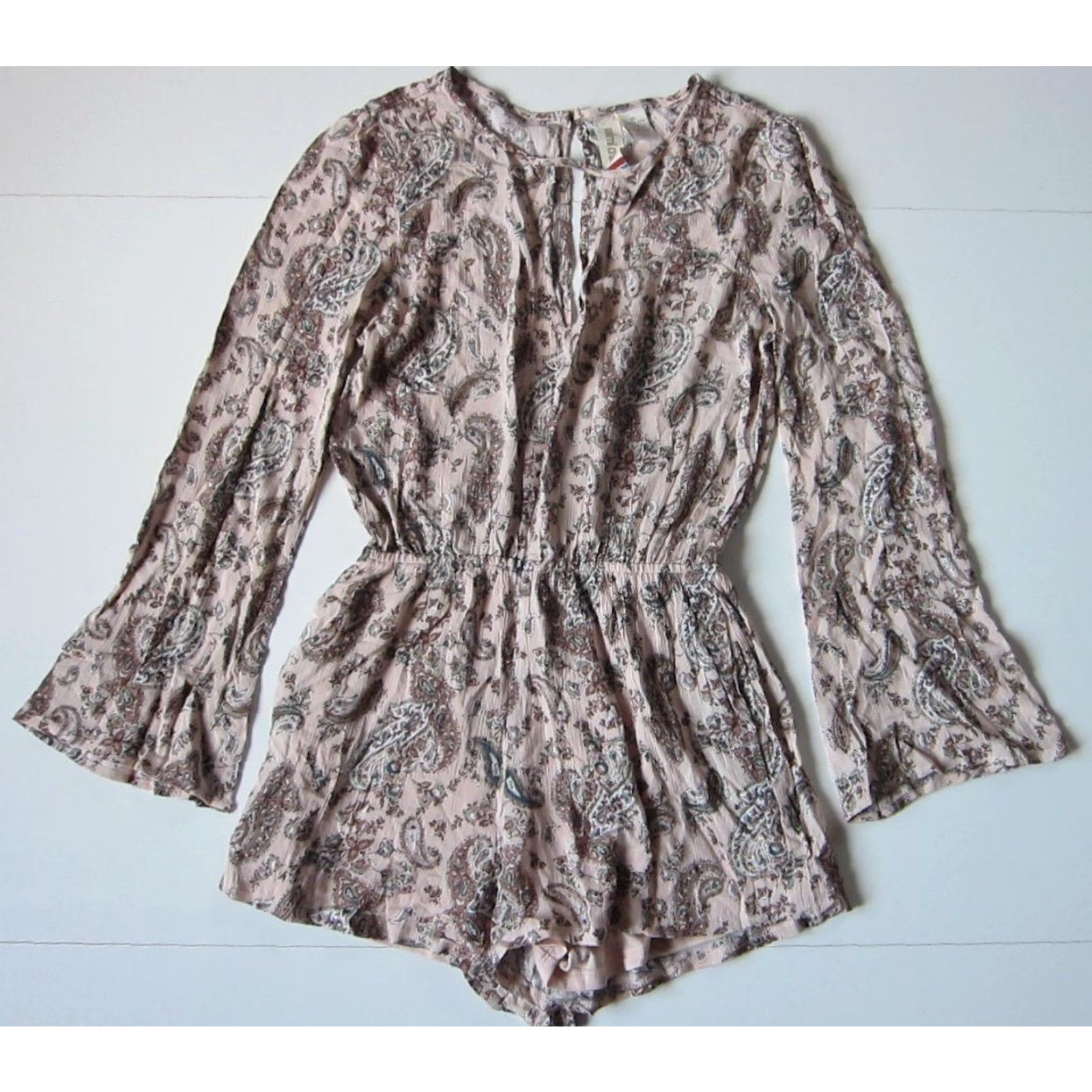 Vintage Mimi Chica 100% Rayon Pink Green Floral Romper Jumper Women's XS Size XS / US 0-2 / IT 36-38 - 6 Thumbnail