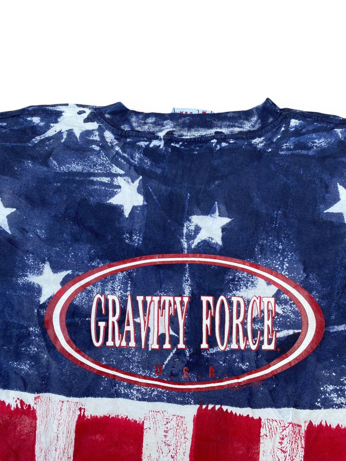 Vintage Vintage 90s Gravity Force Full Print American Flag Shirt.#C4 Size US L / EU 52-54 / 3 - 6 Thumbnail
