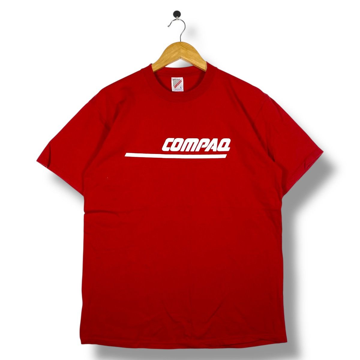 Vintage Vintage 90s COMPAQ American Tech Logo Graphic Tee Shirt Size US L / EU 52-54 / 3 - 1 Thumbnail