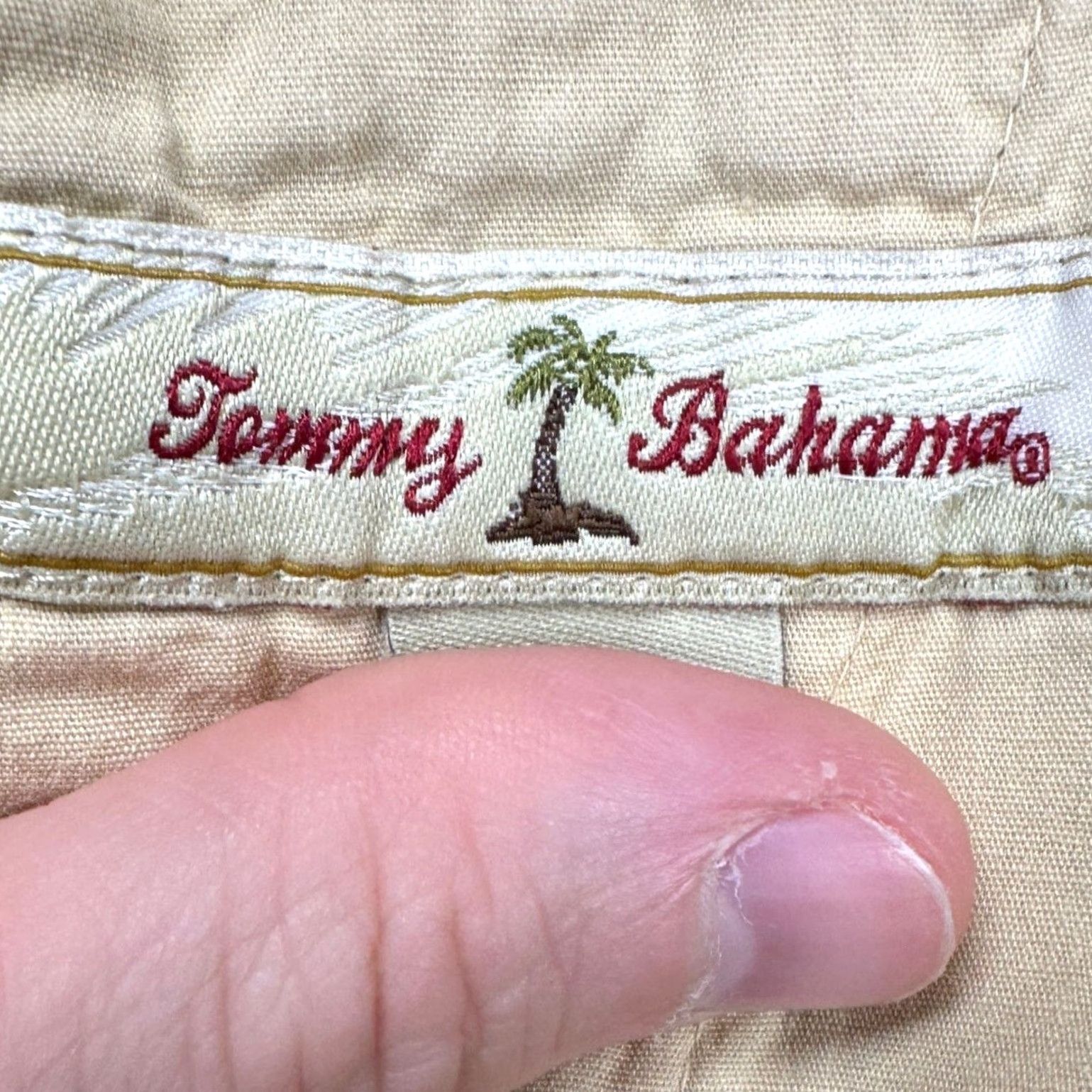 Tommy Bahama Tommy Bahama Mens Seersucker Shorts 36 Yellow Plaid Khakis Flat Front Pockets Size US 36 / EU 52 - 3 Thumbnail