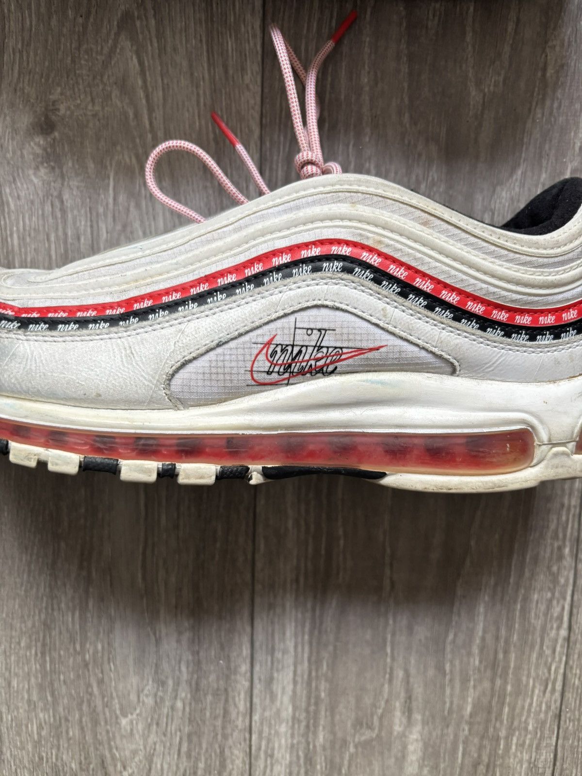Nike Nike Air Max 97 Script Swoosh Sneakers Size US 10.5 / EU 43-44 - 20 Thumbnail