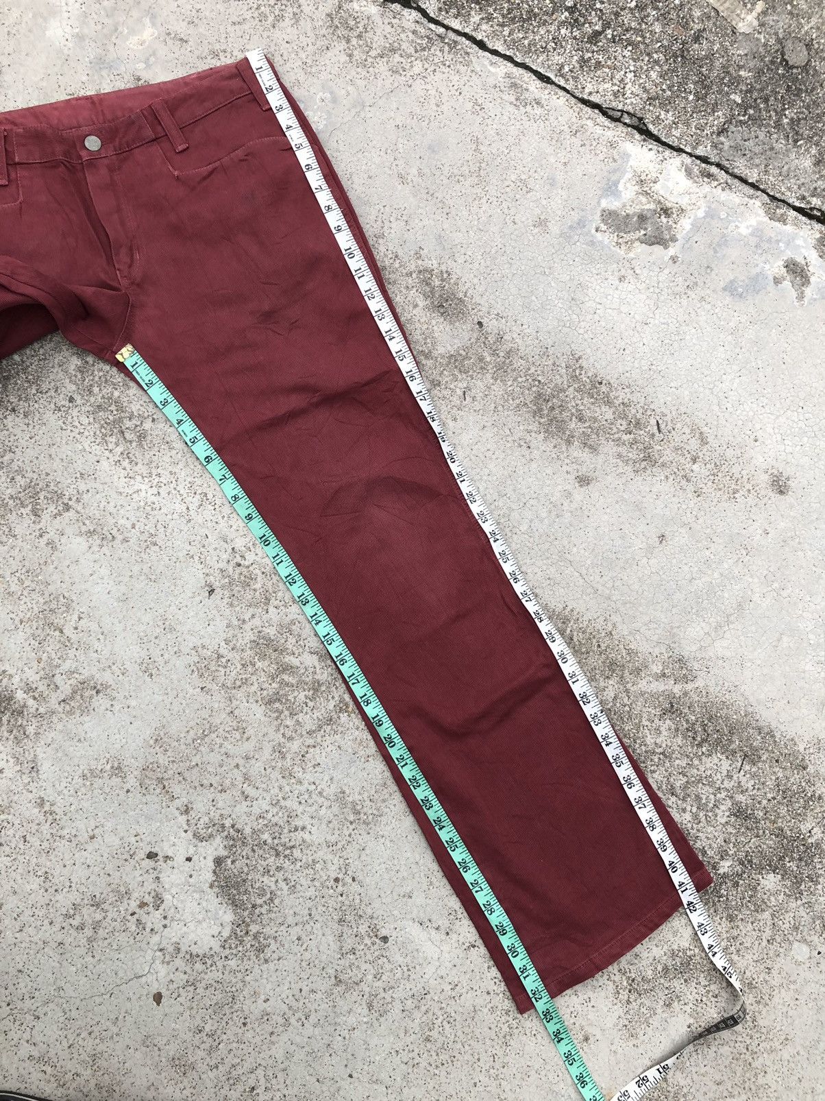 Japanese Brand FLARED⚡️⚡️SOUTH ROAD Japan Maroon Chinos Pants Size US 34 / EU 50 - 11 Thumbnail