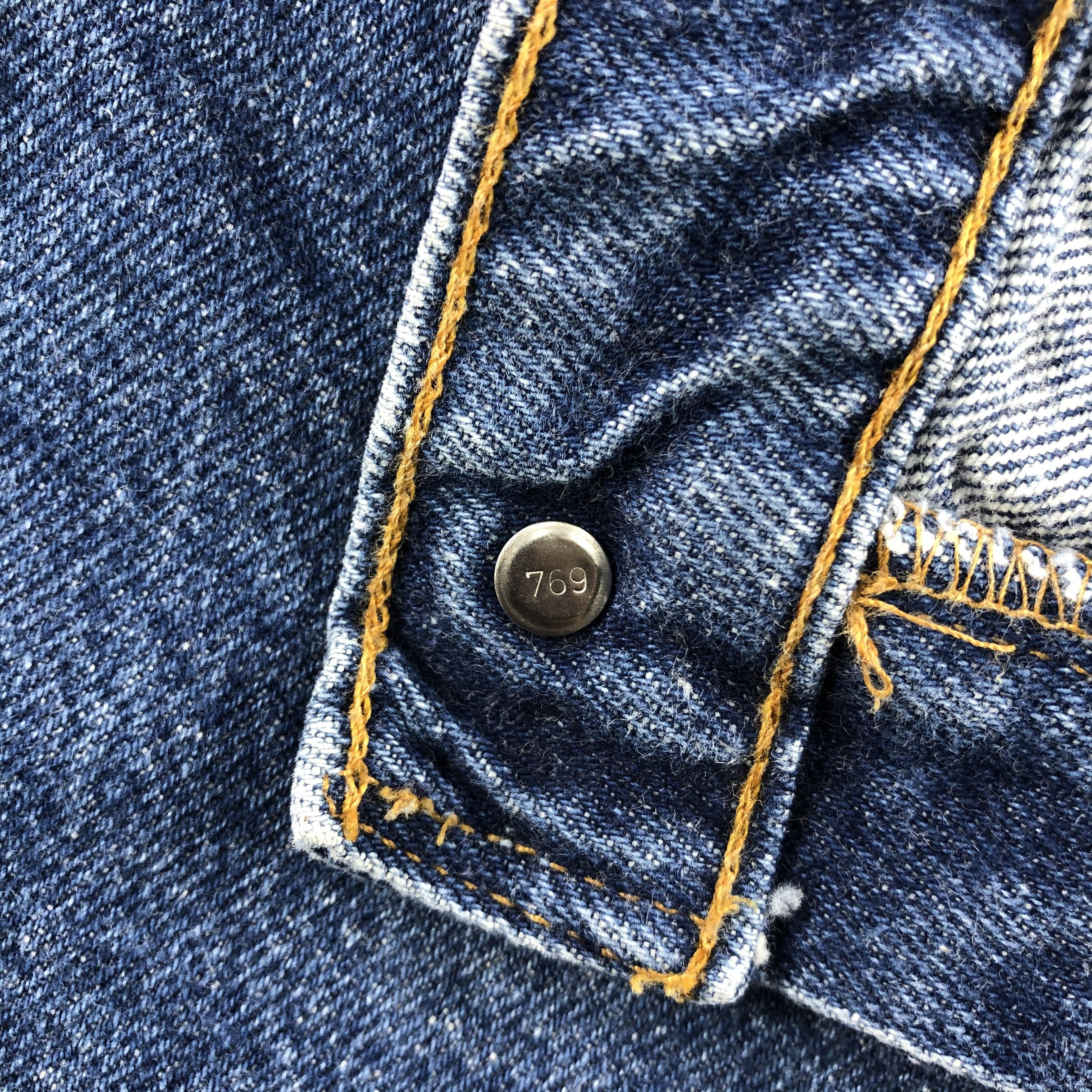Levi's Vintage 90s Blue Wash Levis 505 Orange Tab Jeans-J2107 Size US 34 / EU 50 - 10 Thumbnail