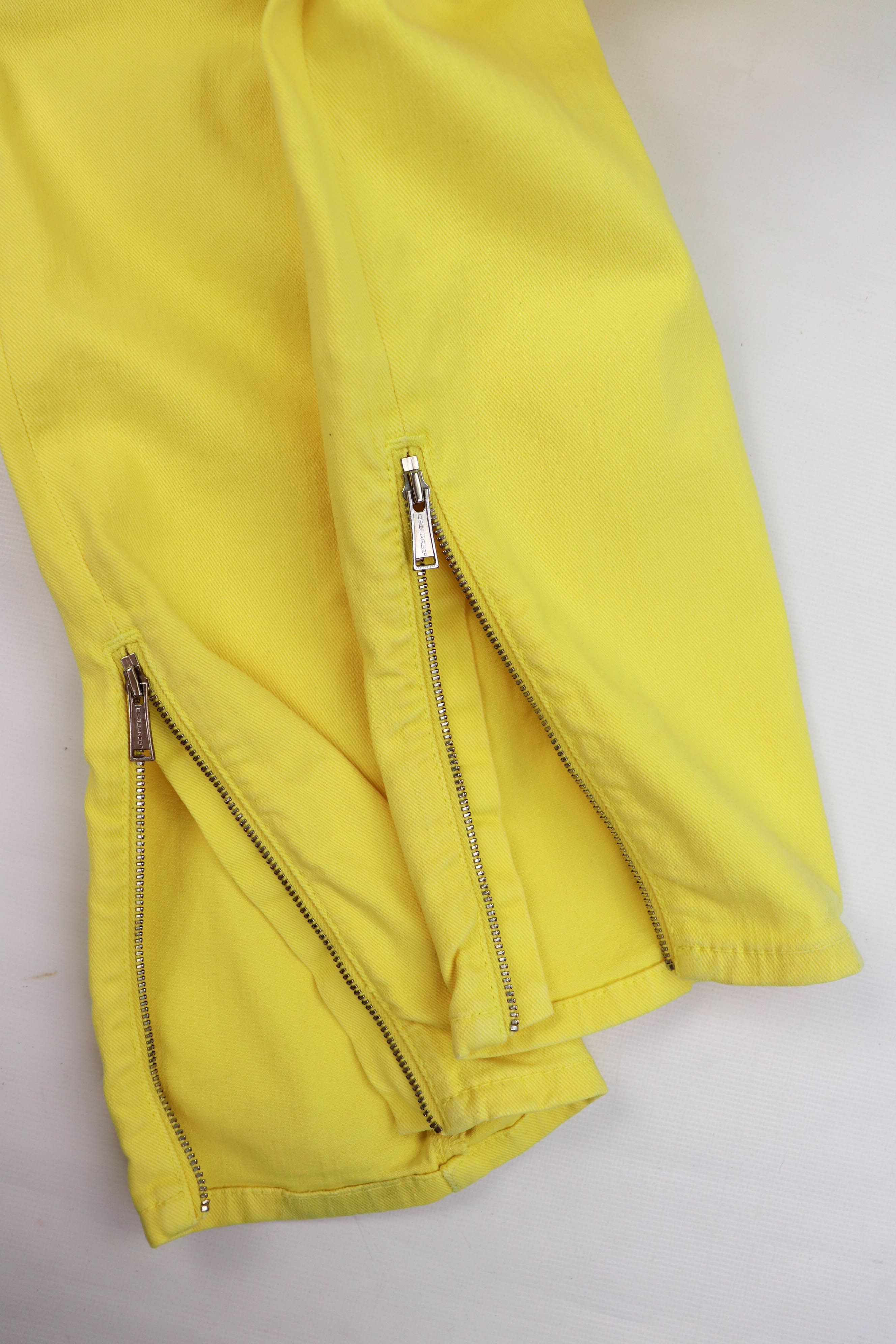 Dsquared2 WMNS Dsquared2 Yellow Slim Fit Zip Jeans Size 28" / US 6 / IT 42 - 7 Thumbnail