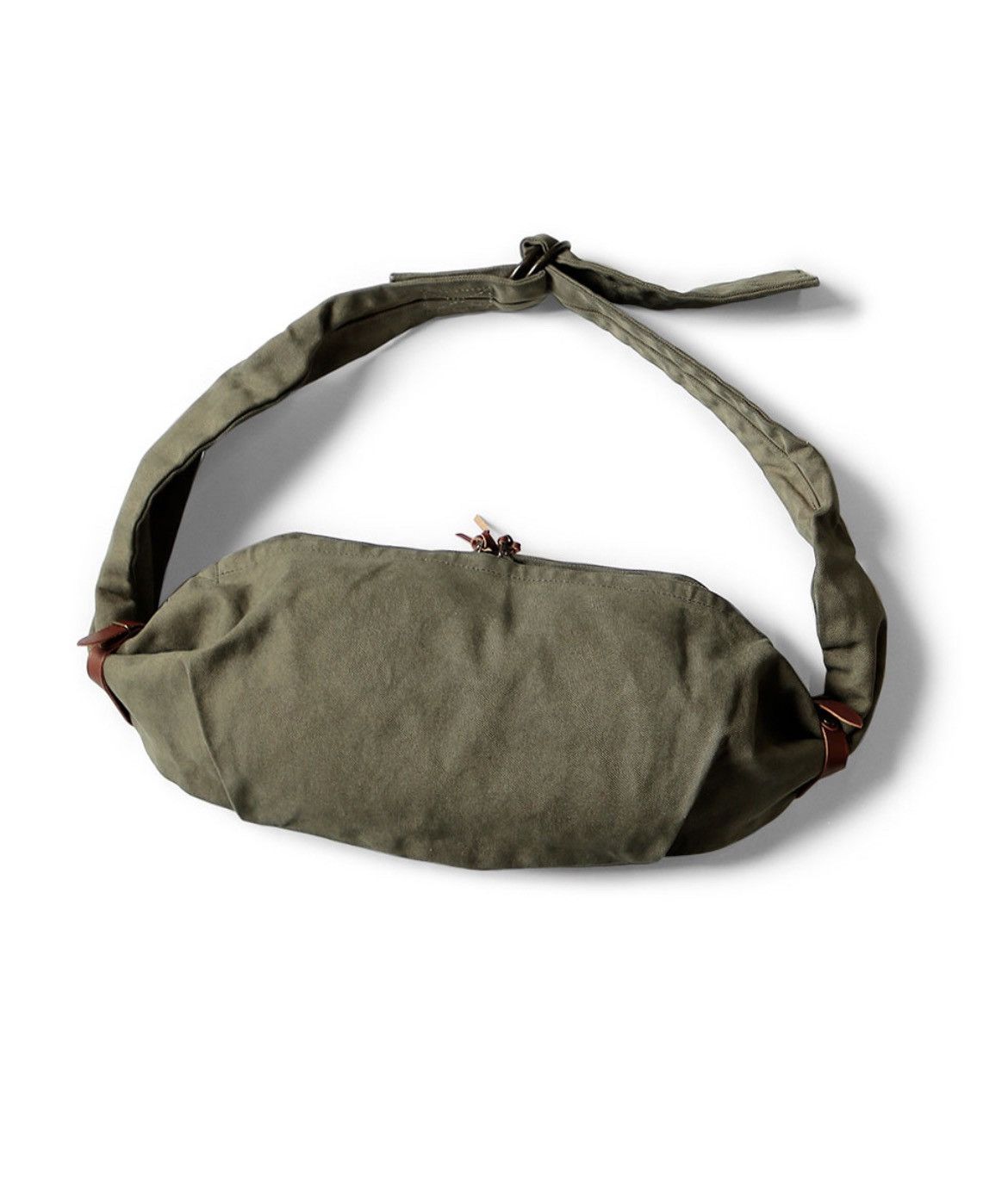 image of Kapital No. 6 Canvas Snuffkin Bag Little in Kaki, Men's