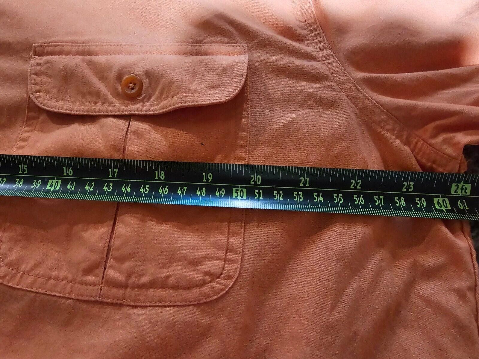 Faded Glory Faded Glory Authentic Men L Orange Button Short Sleeve shirt Size US L / EU 52-54 / 3 - 6 Thumbnail