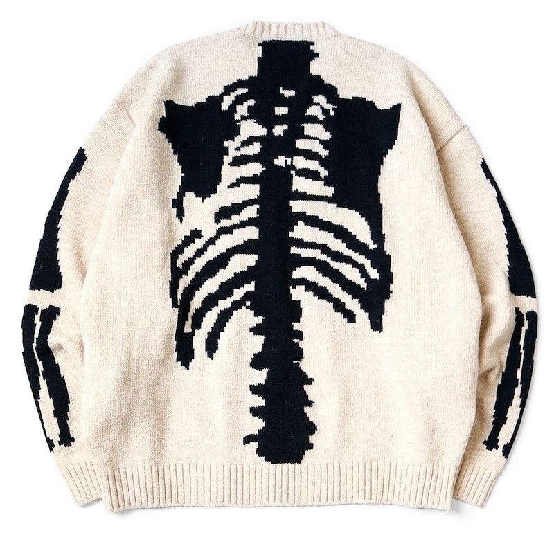 Kapital KAPITAL 5G wool bone crew sweater Skeleton ecru new S Size US S / EU 44-46 / 1 - 1 Thumbnail