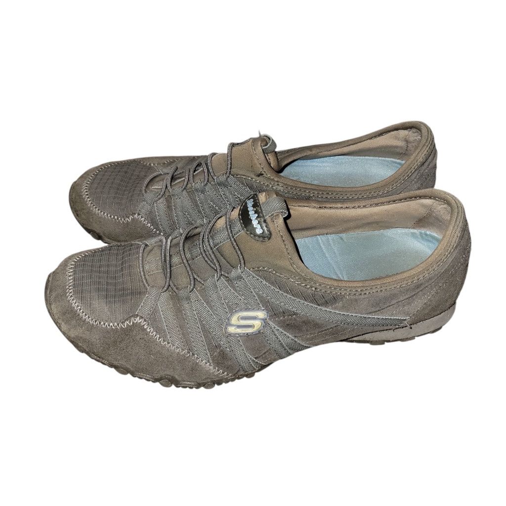 SKECHERS Skechers Slip-on Women's Size 9 Suede Grey/Blue Flat Shoes Size US 9 / IT 39 - 5 Thumbnail
