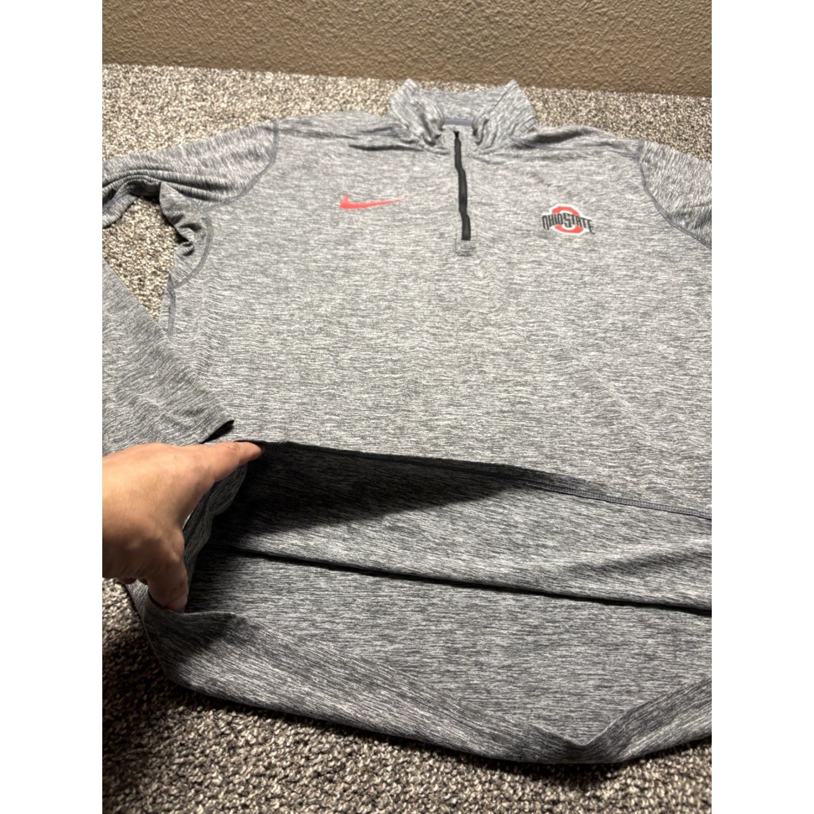 Nike VINTAGE Nike Dri-FIT Ohio State Buckeyes 1/4 Zip Mens XL Sweatshirt Team Wear Size US XL / EU 56 / 4 - 6 Thumbnail