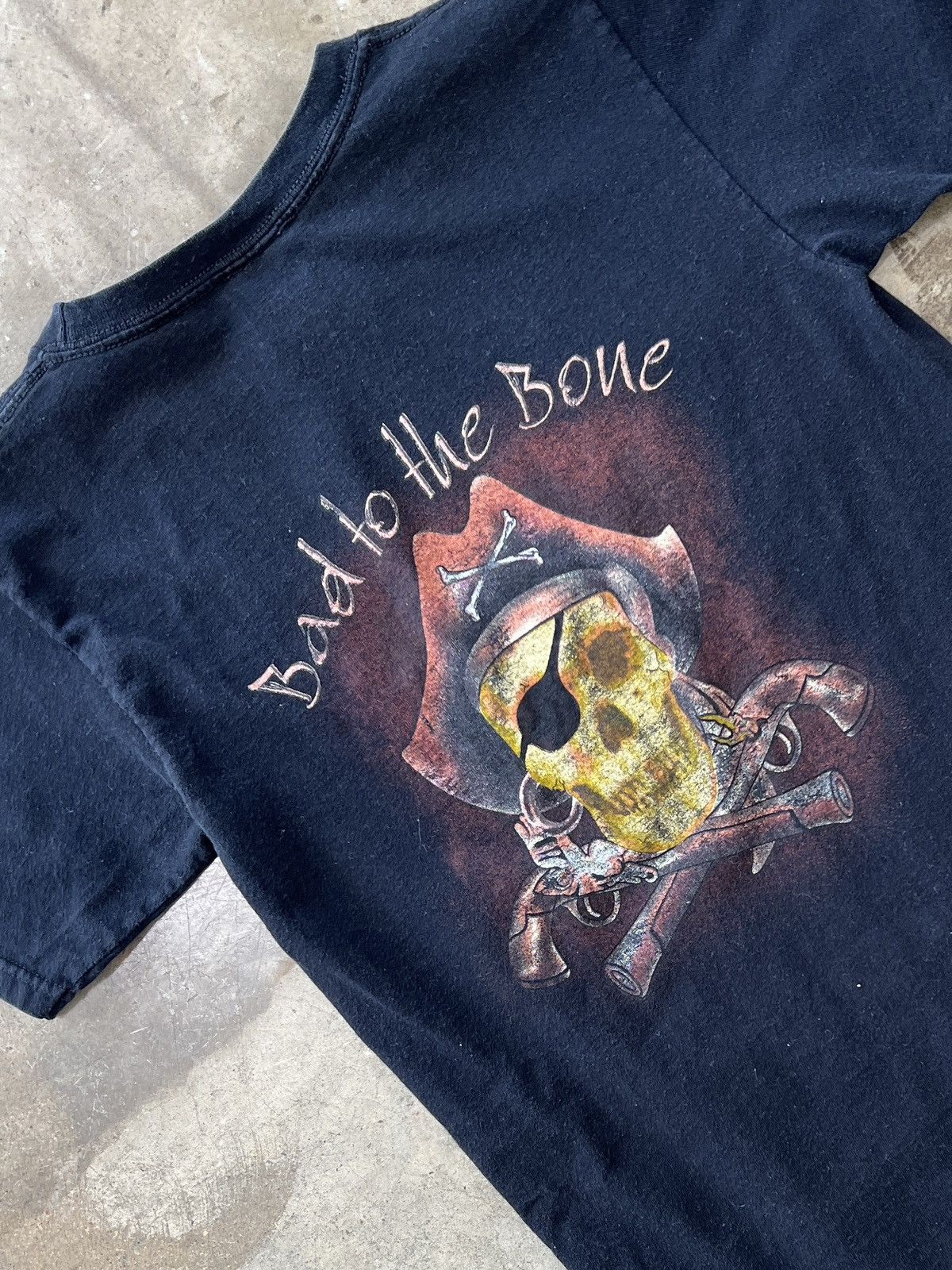 Vintage Vintage Y2k Bad to the Bone Pirate Vacation Tee Small Size US S / EU 44-46 / 1 - 1 Thumbnail