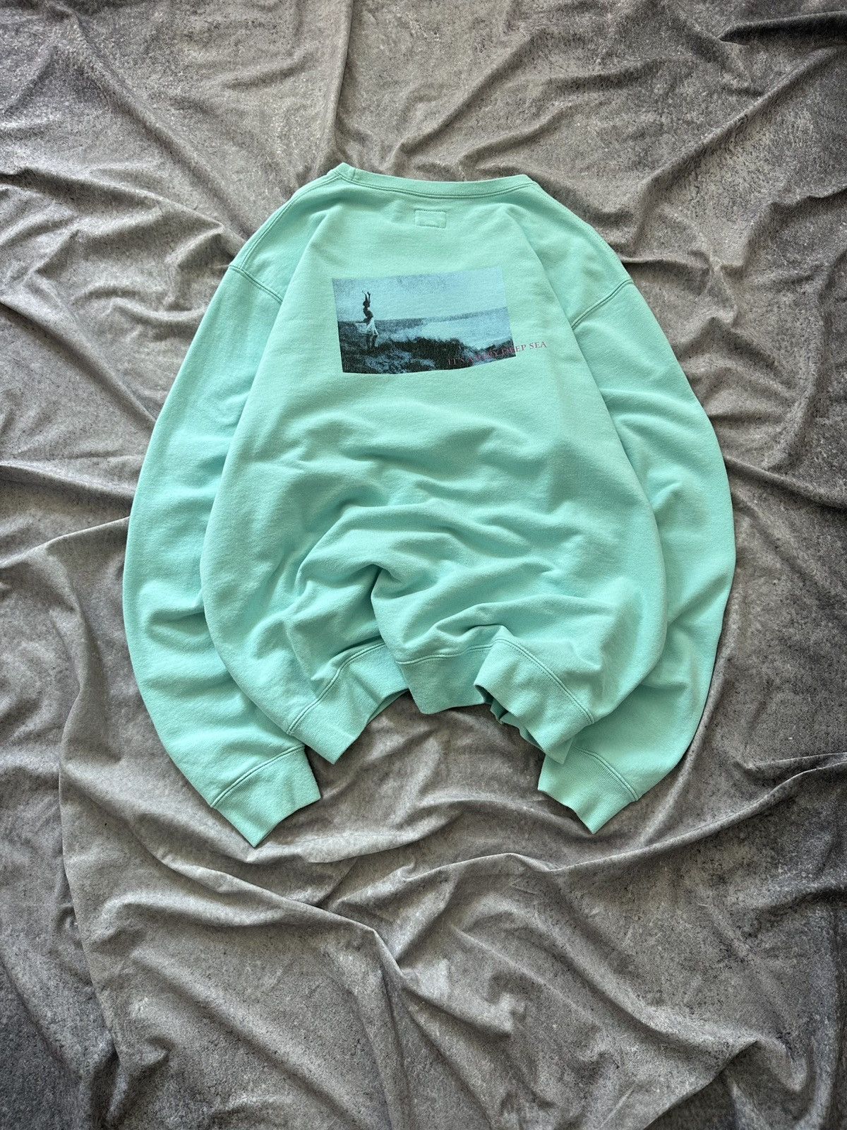 Noah NOAH NYC "It's a very deep sea" Sky Blue Sweatshirt Size XL Size US XL / EU 56 / 4 - 2 Thumbnail