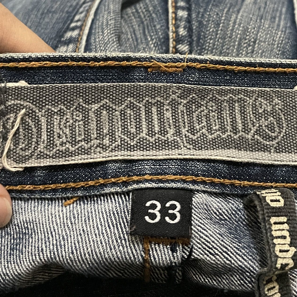 14th Addiction Very Rare Vintage Japanese Brand Dragon Flared Jeans 2000s Size US 33 - 10 Thumbnail