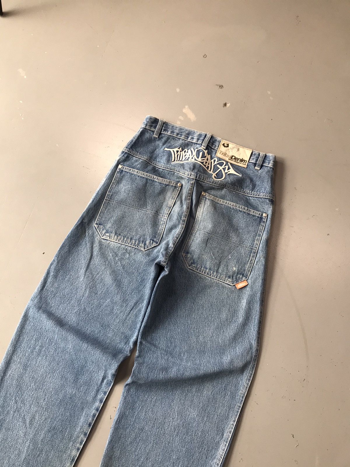 Southpole × Tribal Streetwear × Vintage Vintage Tribal denim SpellOut embroidered Y2K Size US 31 - 11 Thumbnail