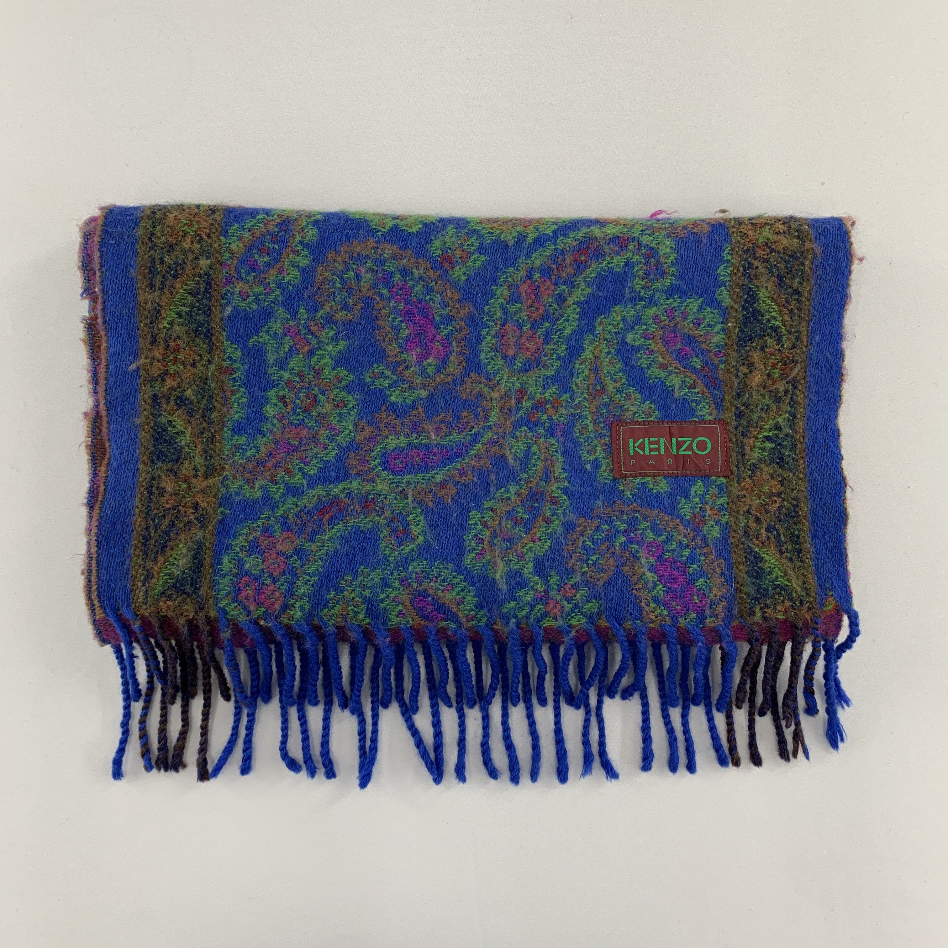 Kenzo Kenzo Scarf Wool Muffler Neck Wrap BL4237 Size ONE SIZE - 3 Thumbnail