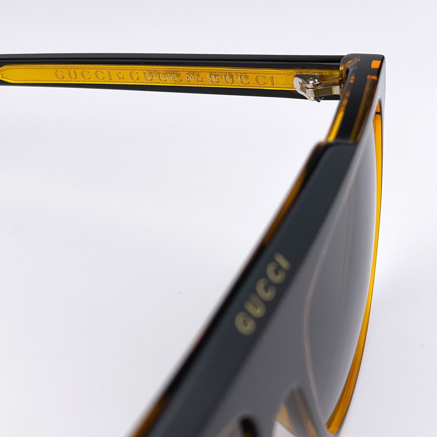 Gucci NEW GUCCI GG1039S 001 Aviator Plastic Unisex Sunglasses Size ONE SIZE - 7 Thumbnail