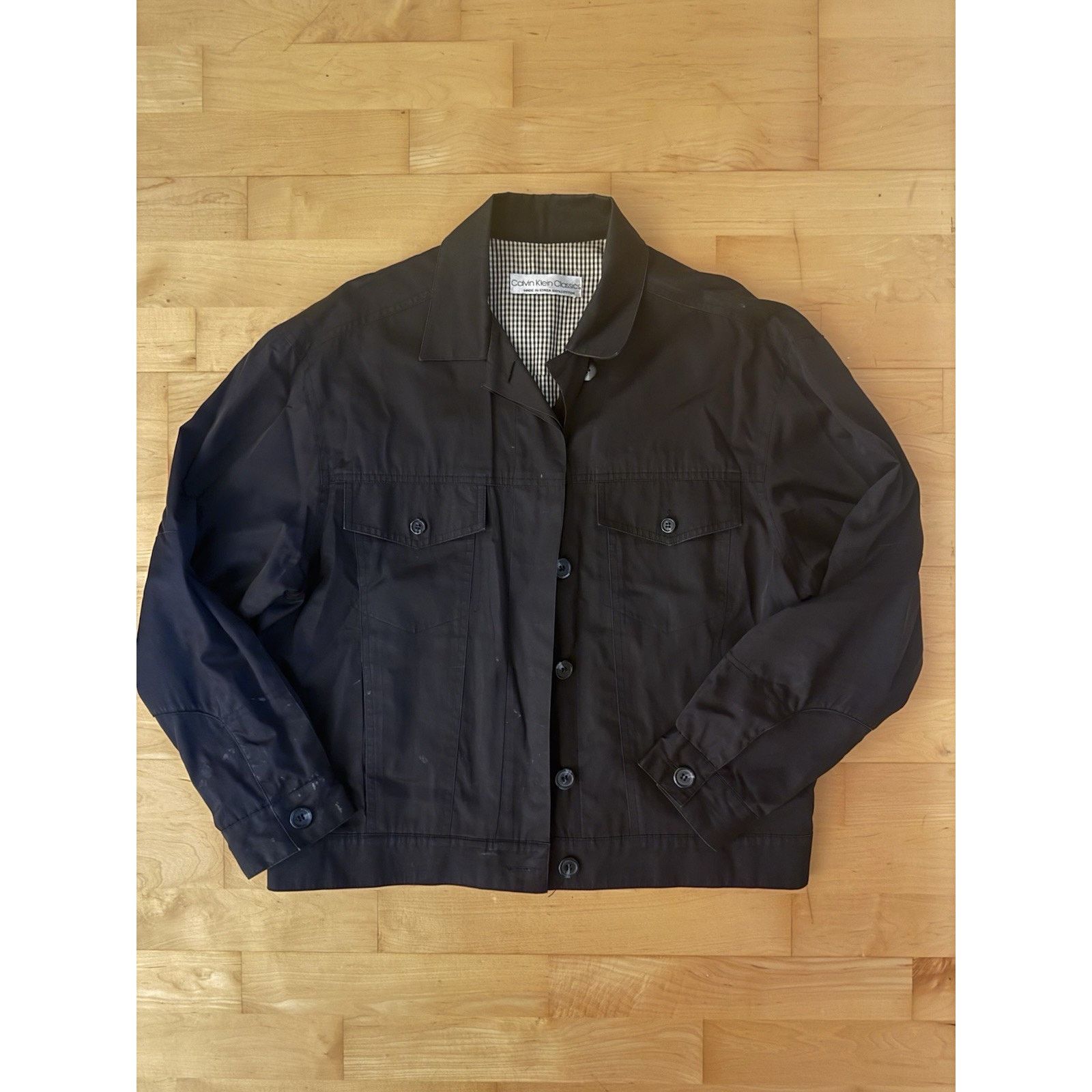 Calvin Klein VTG Calvin Klein Classics Cotton Bomber Utility Lined Jacket Size M / US 6-8 / IT 42-44 - 1 Thumbnail