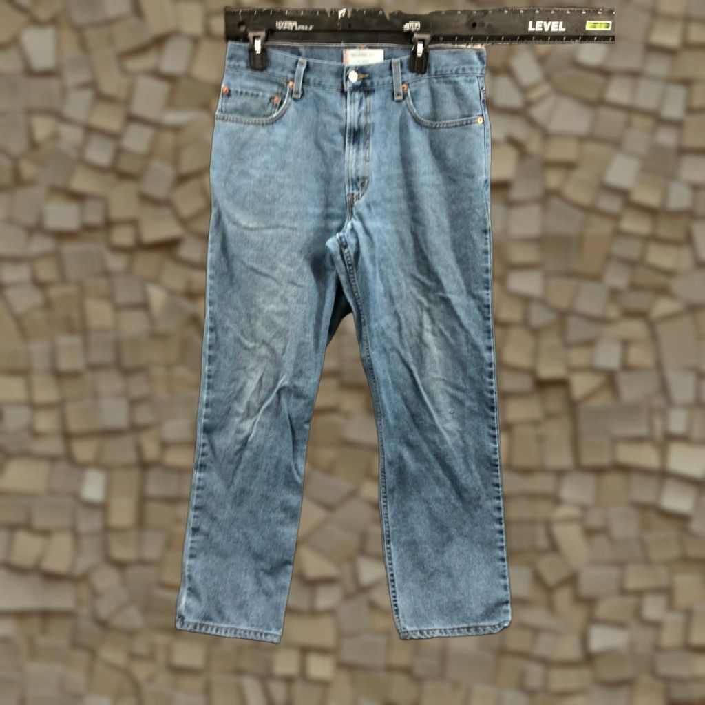Levi's Levi's 550 Jeans Relaxed Straight Size 34x31 Mens Mid Rise Medium Wash Blue FLAW Size US 34 / EU 50 - 1 Thumbnail