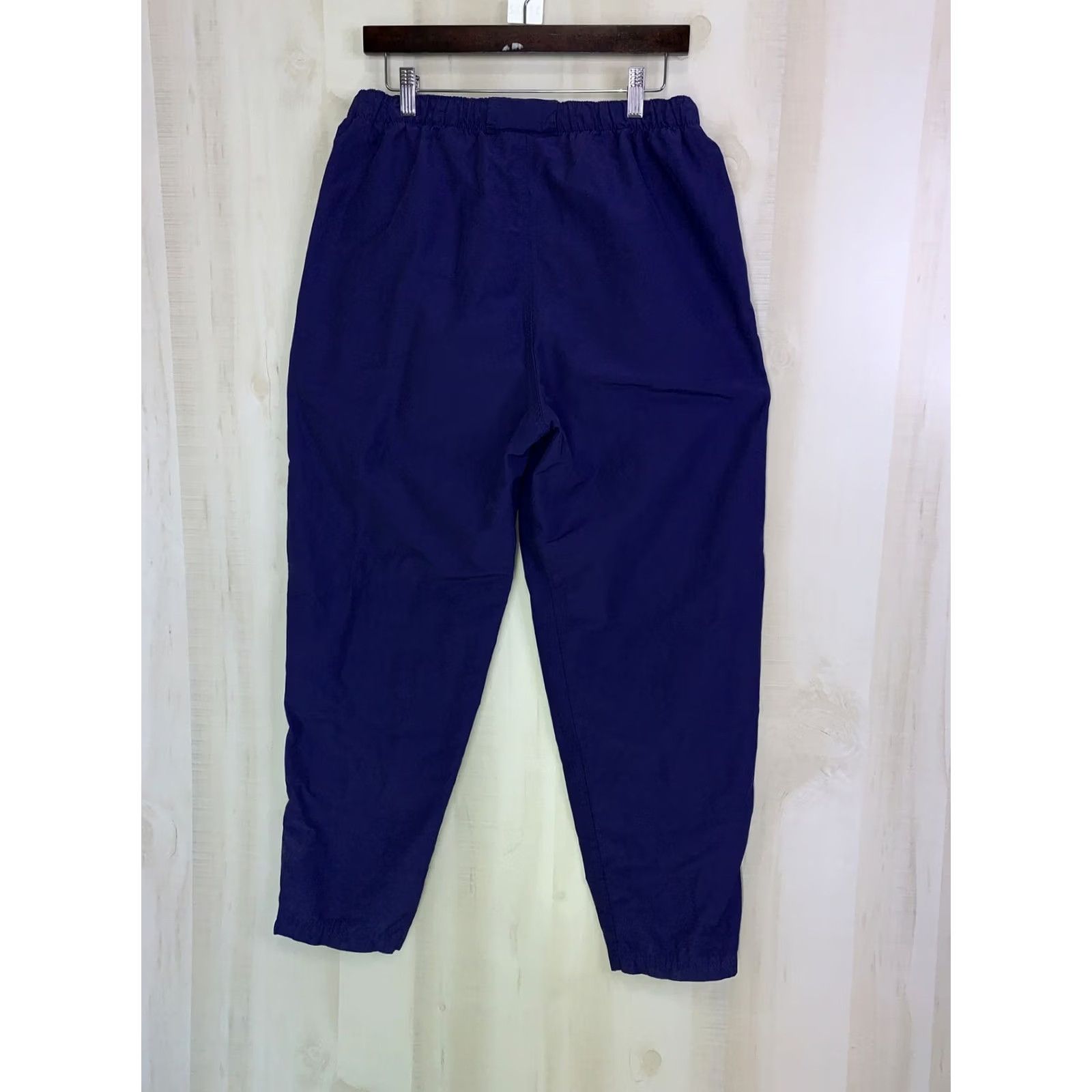 Vintage VINTAGE L.L. Bean Purple Tapered Nylon Zip Ankle Track Pants Pull On Adult Large Size US 33 - 7 Thumbnail