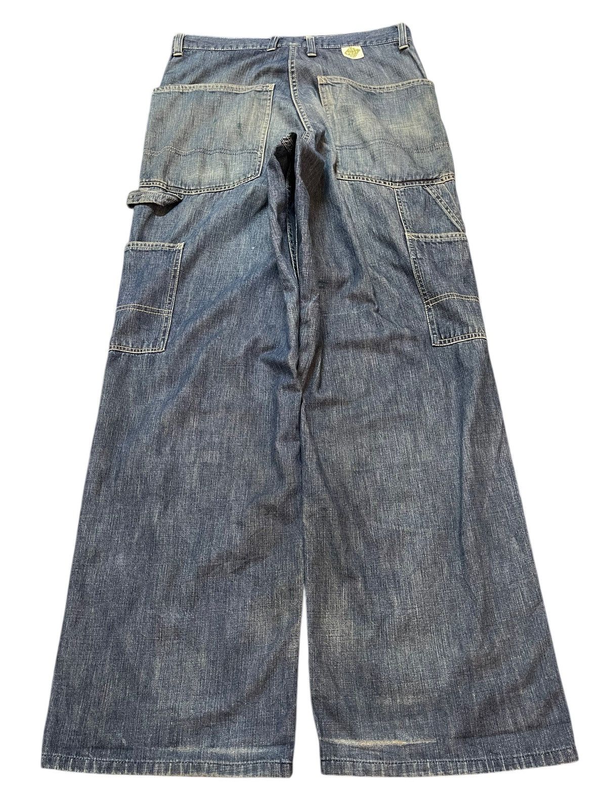 Post Overalls Vintage Japan Post Overall Mud Wash Style Ripped Baggy Jeans Size US 30 / EU 46 - 2 Thumbnail