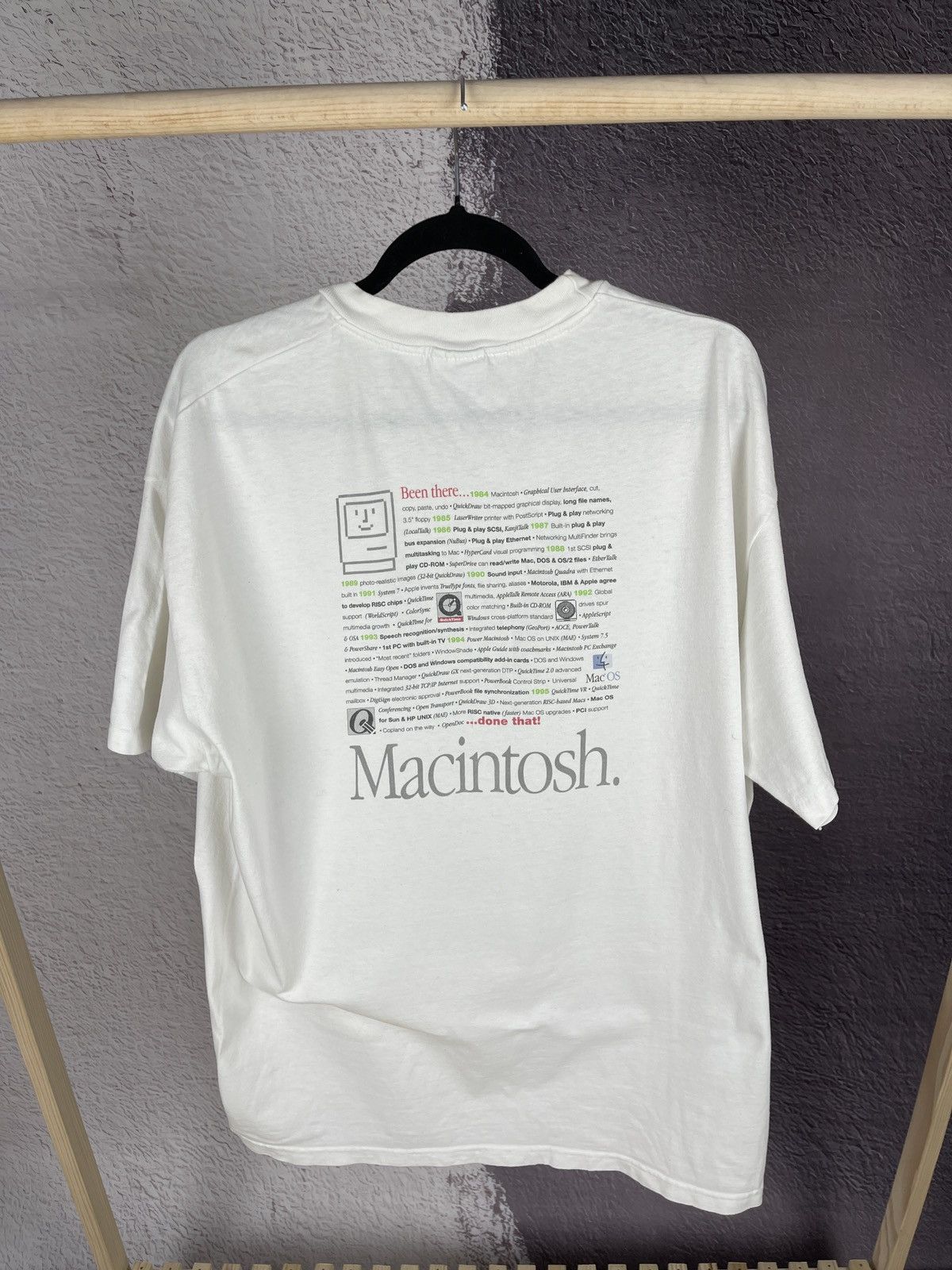 Apple × Mackintosh Apple Macintosh vintage ~1995 Hanes made in USA tee shirt Size US XL / EU 56 / 4 - 12 Thumbnail