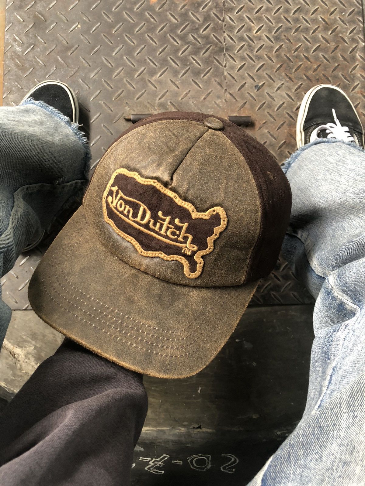 Japanese Brand 🚫 SOLD 🚫 Vintage Von Dutch Brown Leather Suede Hat Rare Size ONE SIZE - 2 Thumbnail