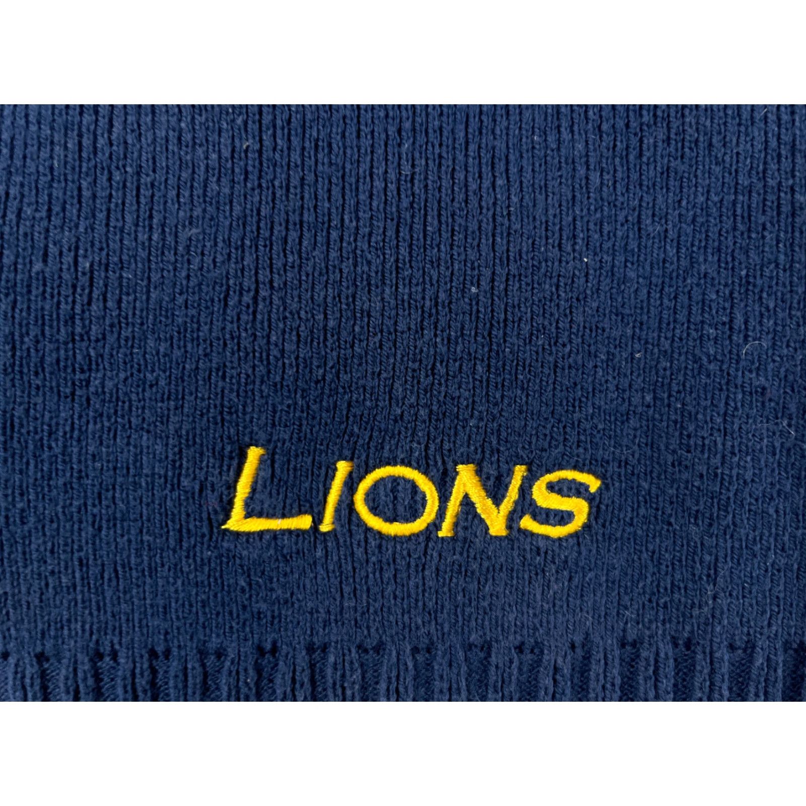 Vintage Outdoor Cap Lions Beanie Toque Adult One Size Blue Yellow Knit Embroidered Acrylic Cap Sports Hat Mens|Womens|Unisex Size ONE SIZE - 2 Thumbnail