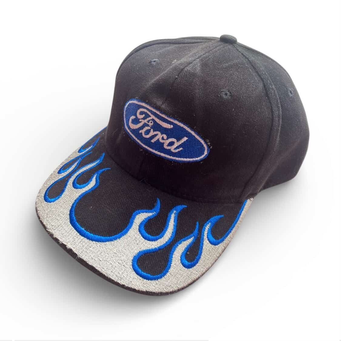 Ford Vintage Y2K Ford Flames Strapback Hat NASCAR Racing Size ONE SIZE - 1 Thumbnail