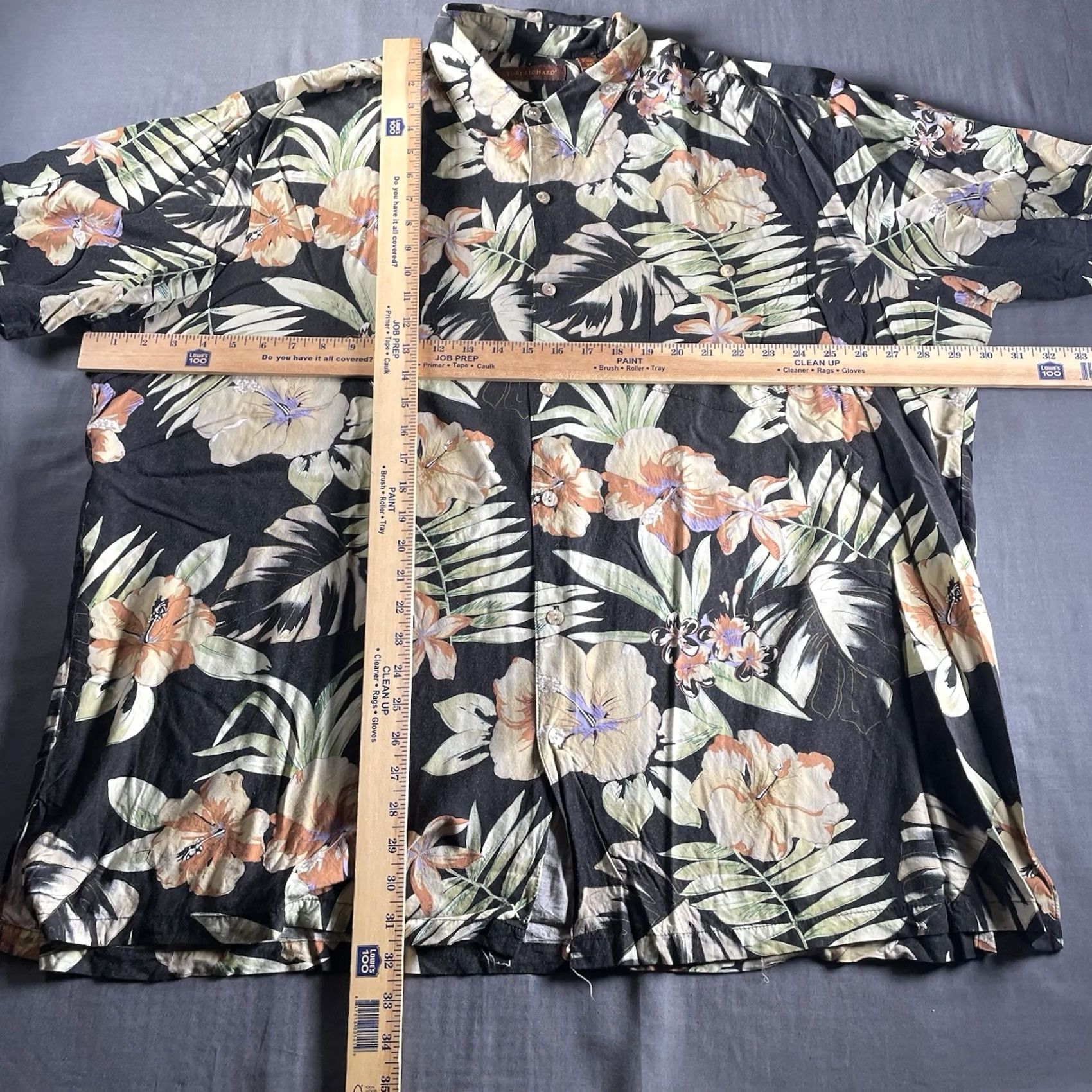 Tori Richard Tori Richard Shirt 3XLT Button-Up Hawaiian Flowers Short Sleeve Multicolor Viscose Beach Floral Mens Big & Tall Size US XXL / EU 58 / 5 - 5 Thumbnail