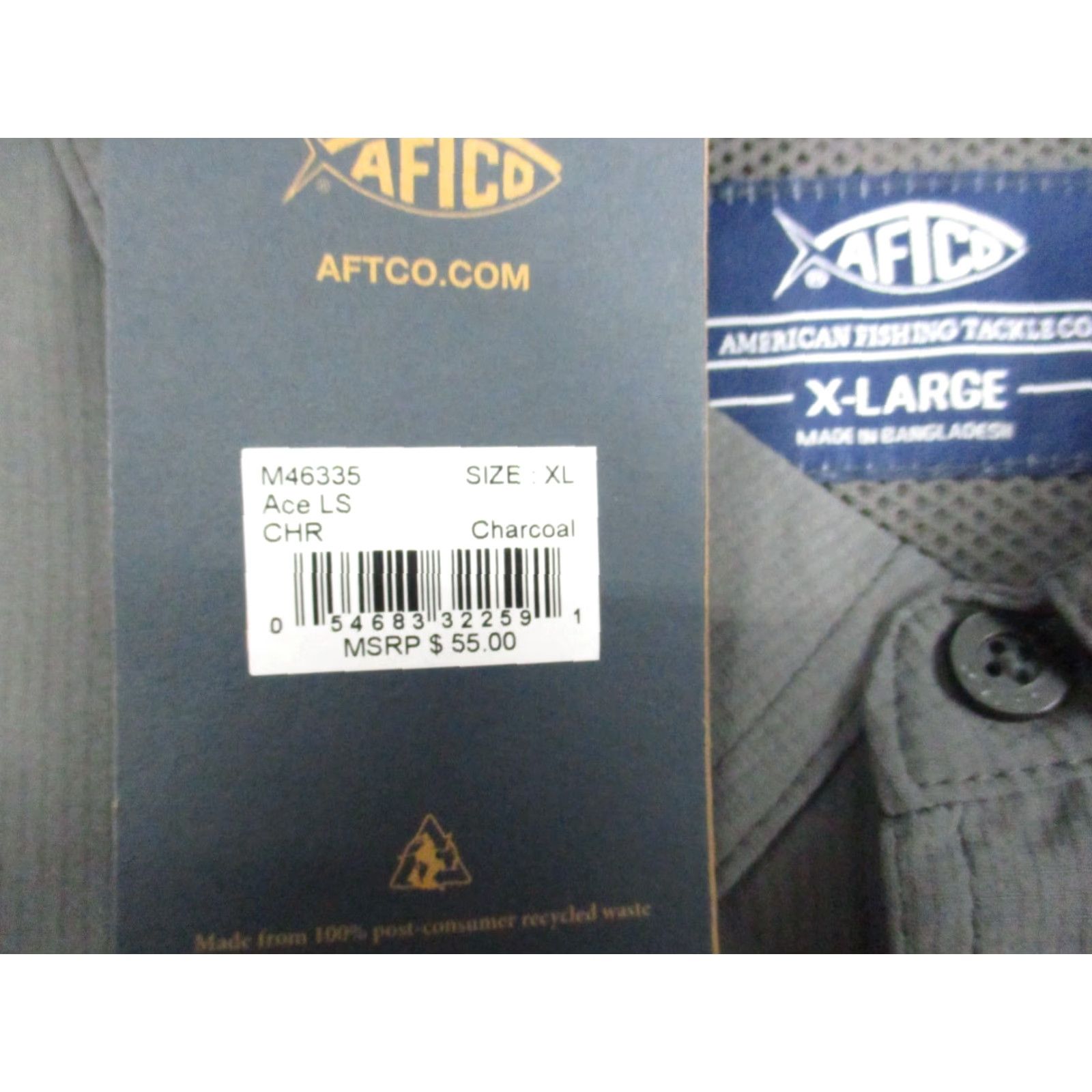 Vintage NWT AFTCO Aftech Vented Shirt XL Bassmaster Fishing Gray Shirt Men XL Gray Size US XL / EU 56 / 4 - 5 Thumbnail