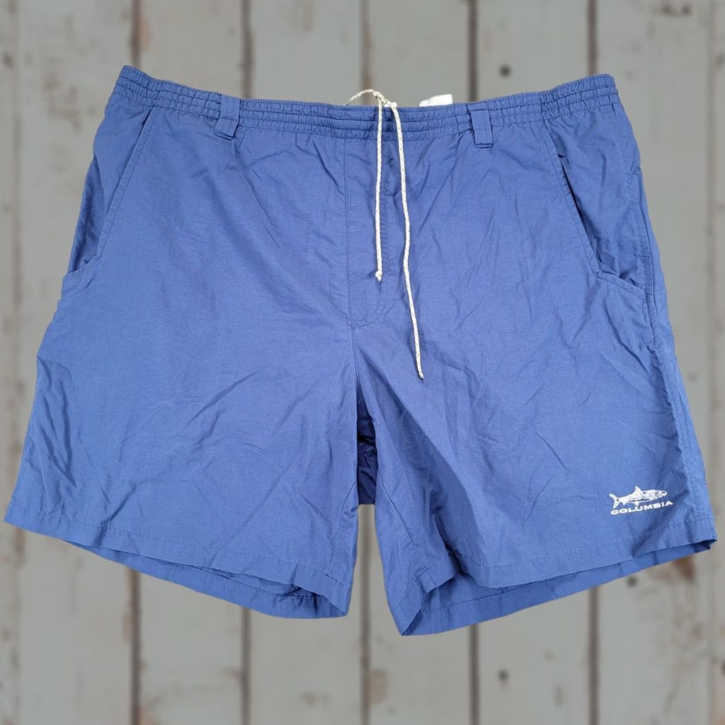 Vintage Columbia Mens M Blue Fishing Packable Shorts Performance Gear Size US 31 - 1 Thumbnail