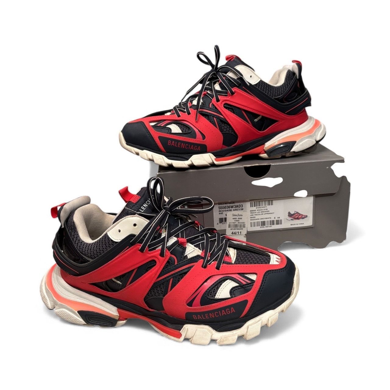 Balenciaga Size 44(11US) - Balenciaga Track LED ' Red Navy ' Size US 11 / EU 44 - 1 Thumbnail