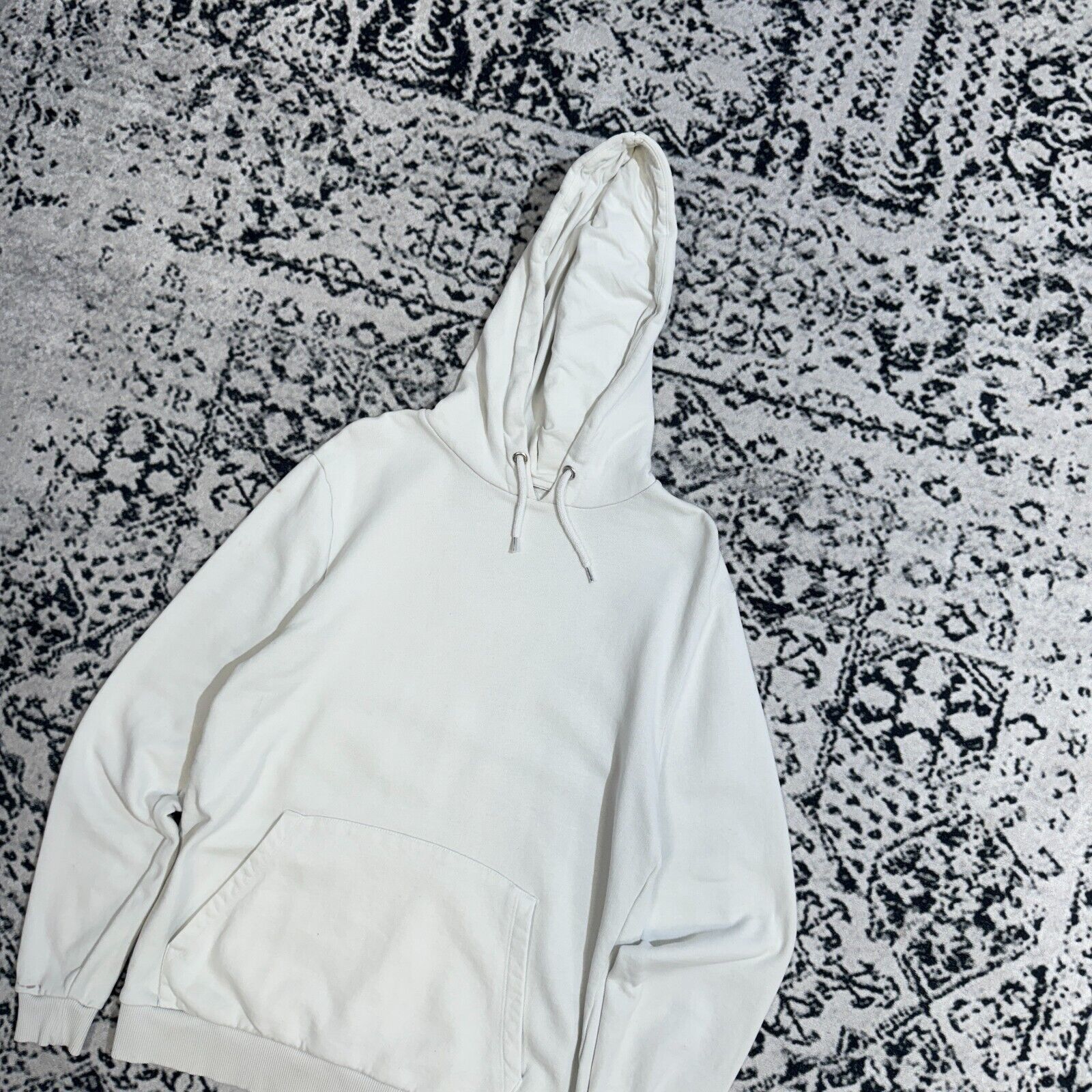Vintage White Cotton Hoodie Size L Y2K 90s Essential USA Athletic Size US L / EU 52-54 / 3 - 2 Thumbnail
