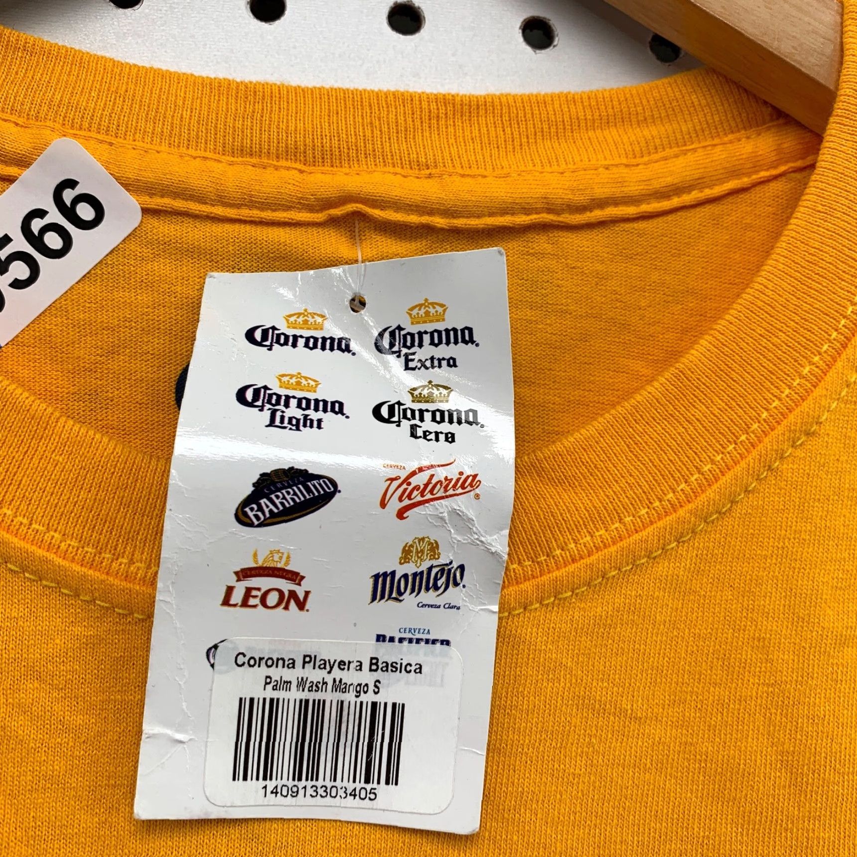 Spell NEW Corona Beer Shirt Mens Small Yellow Short Sleeve Spell Out 17x28 Size US S / EU 44-46 / 1 - 7 Thumbnail