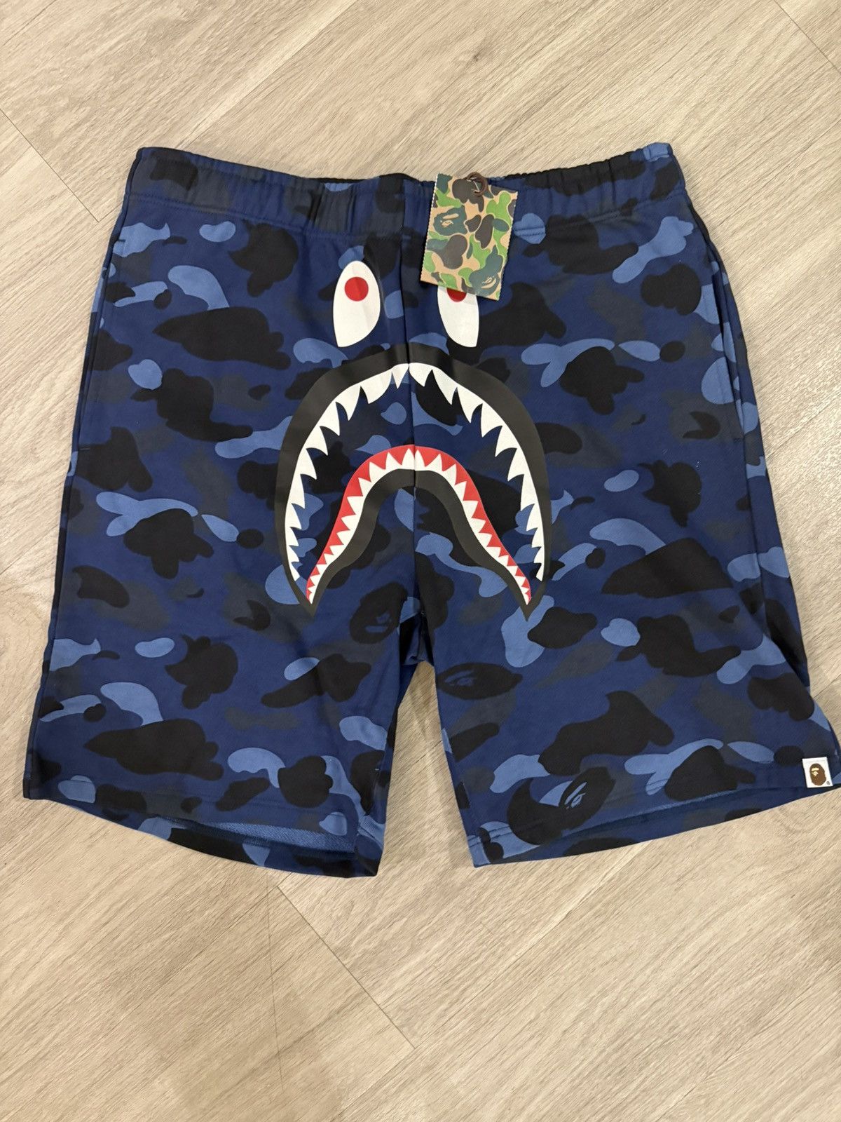 Bape Bape blue camo shark shorts Size US 36 / EU 52 - 1 Thumbnail